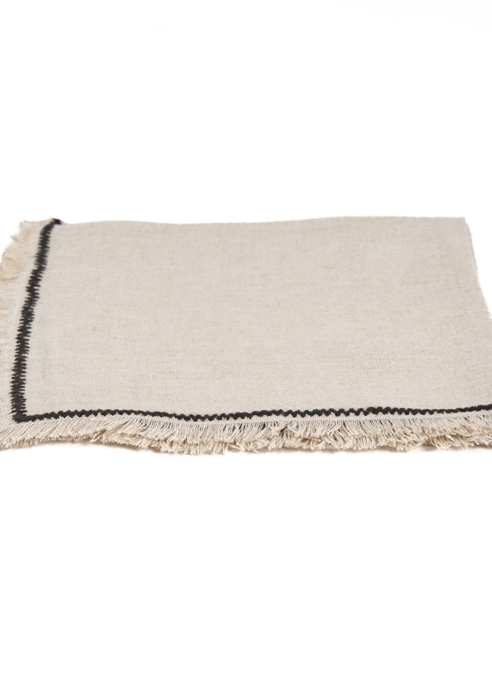 Bazar Bizar Antwerp The Tuscany Napkin - Natural Black - 45x45