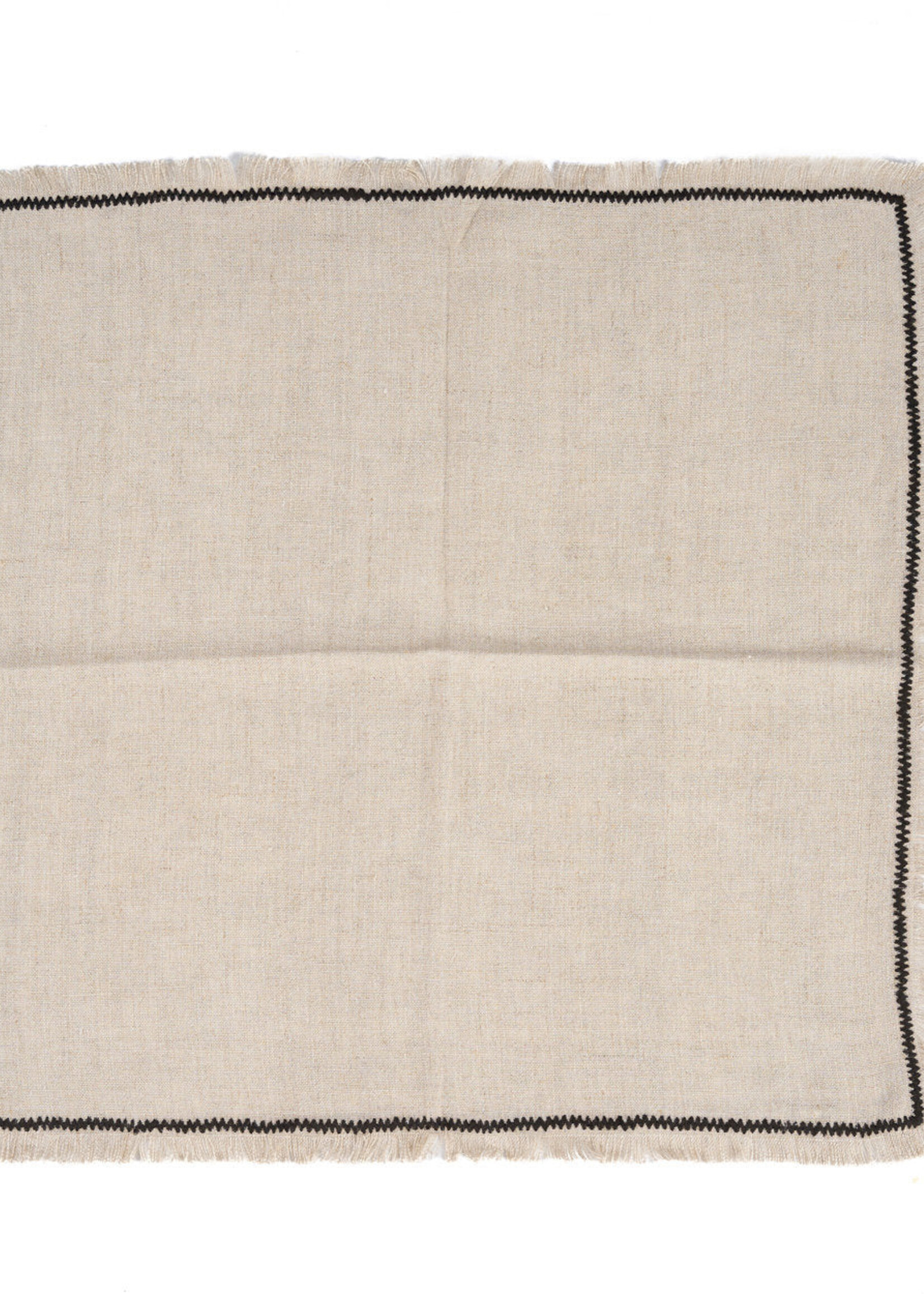 Bazar Bizar Antwerp The Tuscany Napkin - Natural Black - 45x45