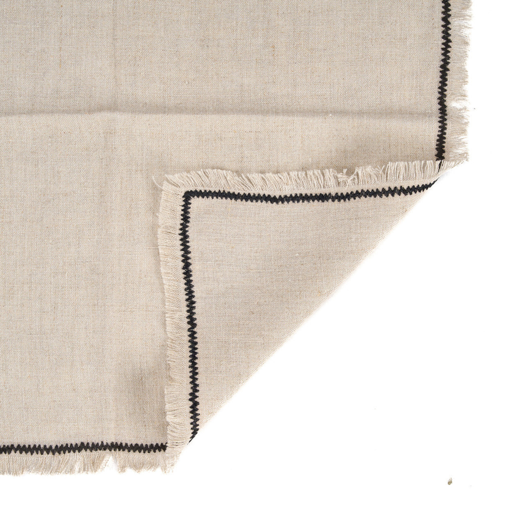 Bazar Bizar Antwerp The Tuscany Napkin - Natural Black - 45x45