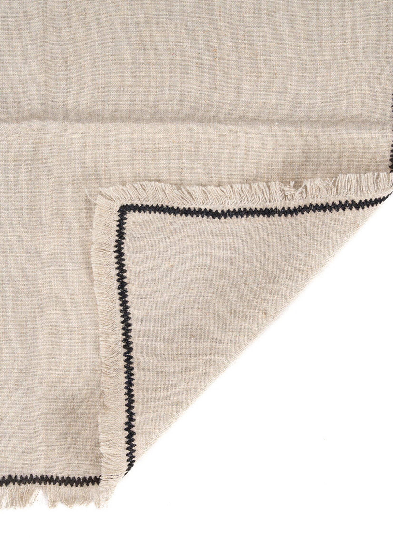 Bazar Bizar Antwerp The Tuscany Napkin - Natural Black - 45x45