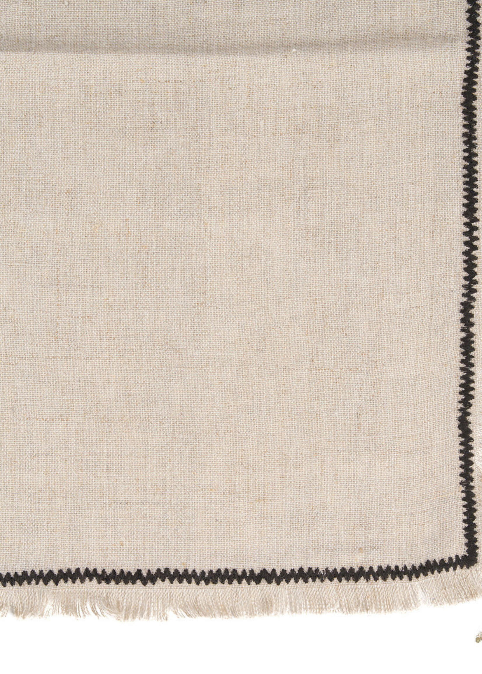 Bazar Bizar Antwerp The Tuscany Napkin - Natural Black - 45x45