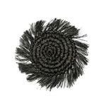 Bazar Bizar Antwerp The Fringe Raffia Coaster - Black