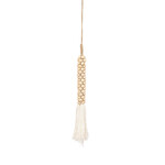 Bazar Bizar Antwerp The Wooden Beads with Cotton Tassel - Natural White