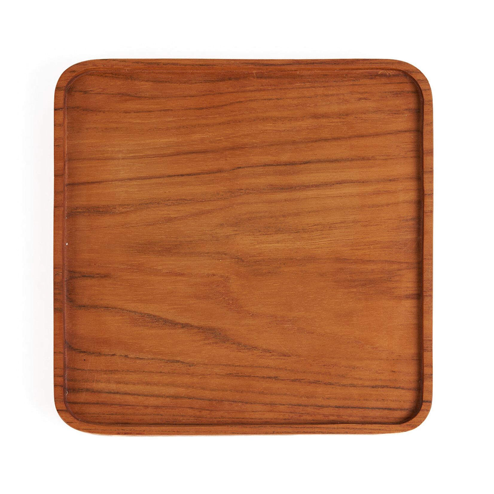 Bazar Bizar Antwerp The Teak Square Plate - Natural - S