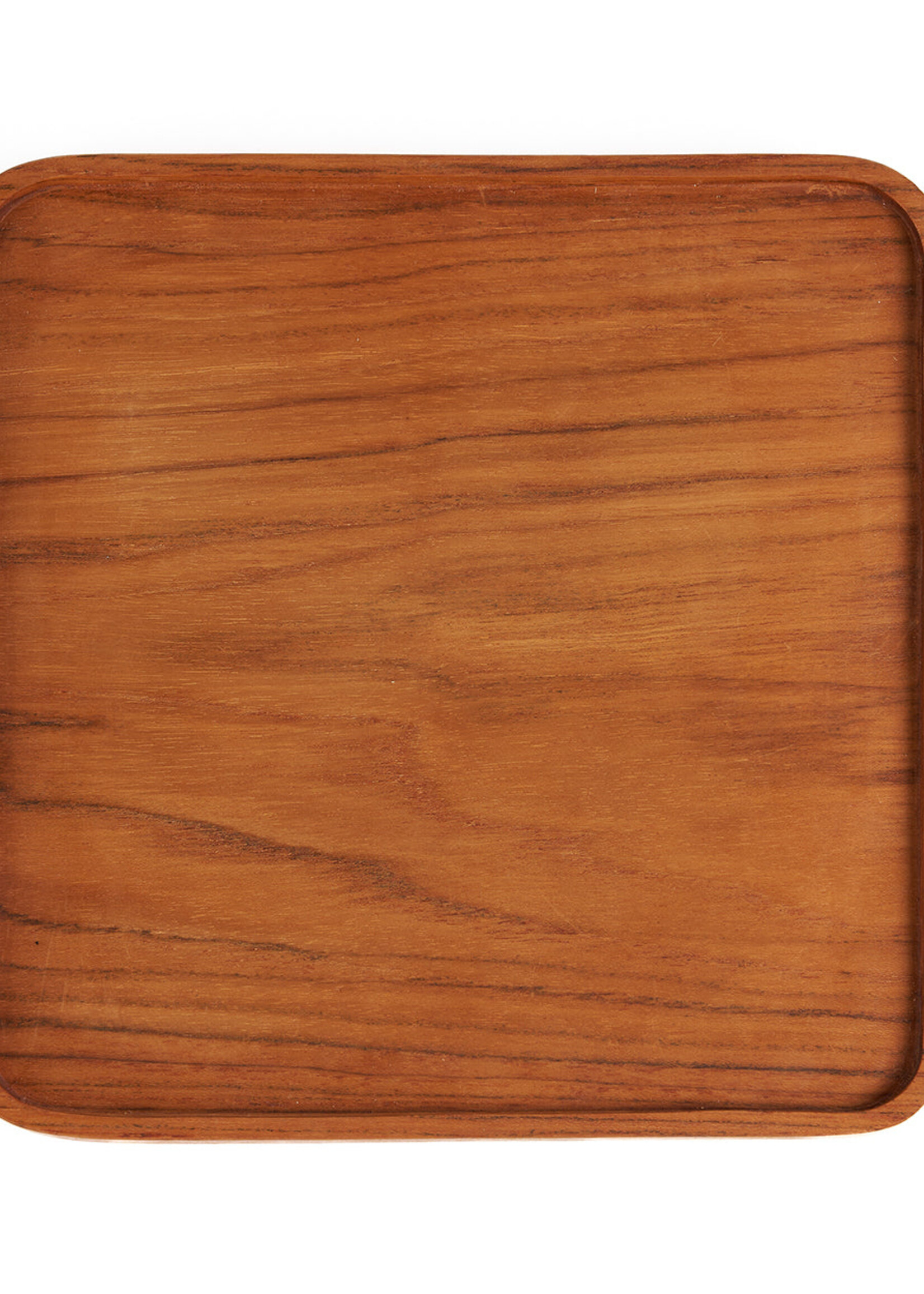 Bazar Bizar Antwerp The Teak Square Plate - Natural - S