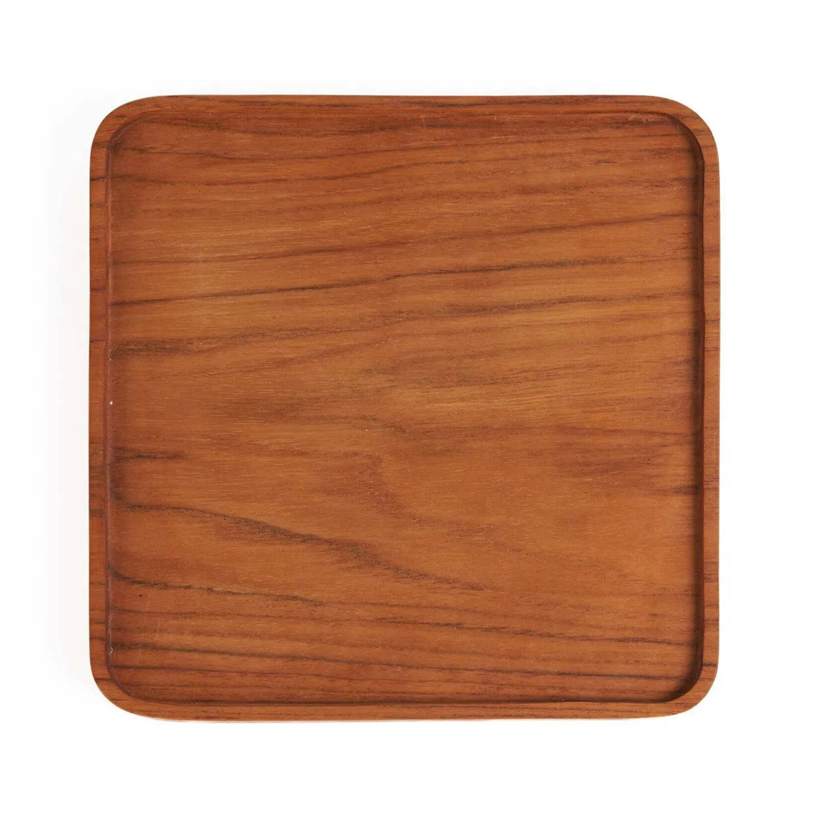 Bazar Bizar Antwerp The Teak Square Plate - Natural - S