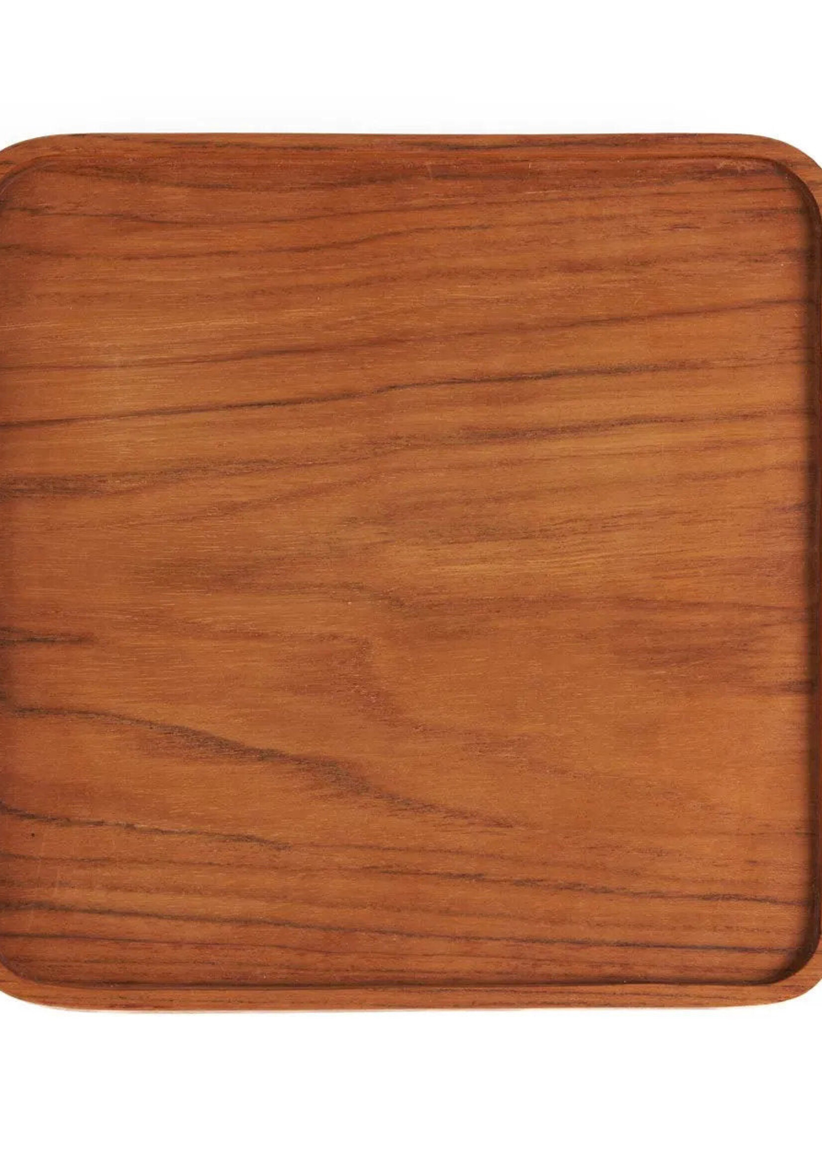 Bazar Bizar Antwerp The Teak Square Plate - Natural - S