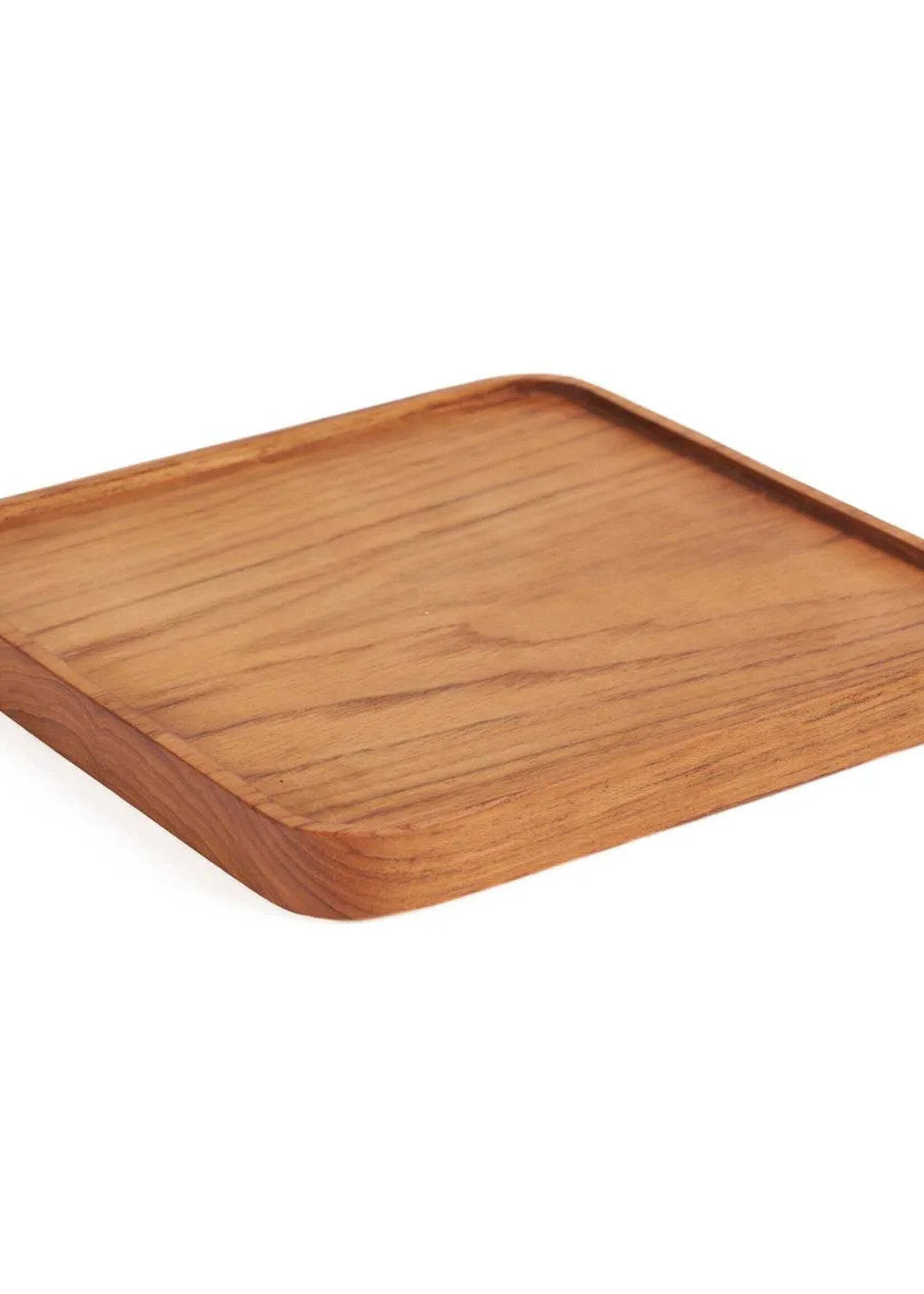 Bazar Bizar Antwerp The Teak Square Plate - Natural - S