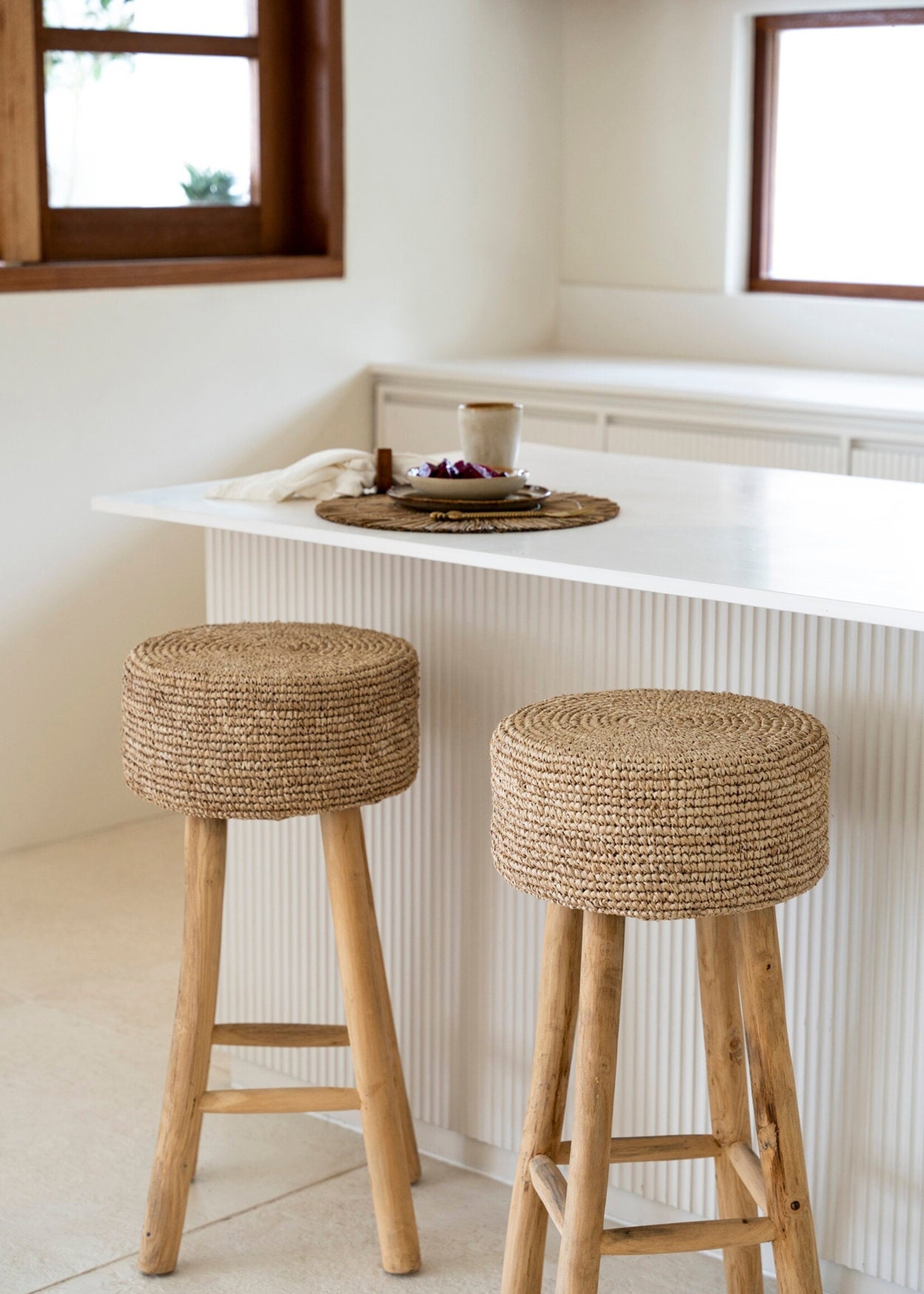 Bazar Bizar Antwerp The Raffia Bar Stool