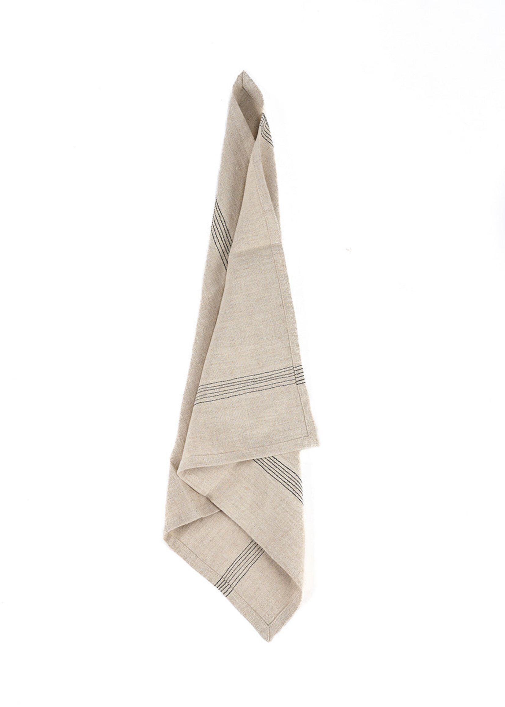 Bazar Bizar Antwerp The Lint Biscuit Napkin - Natural Black - 45x45