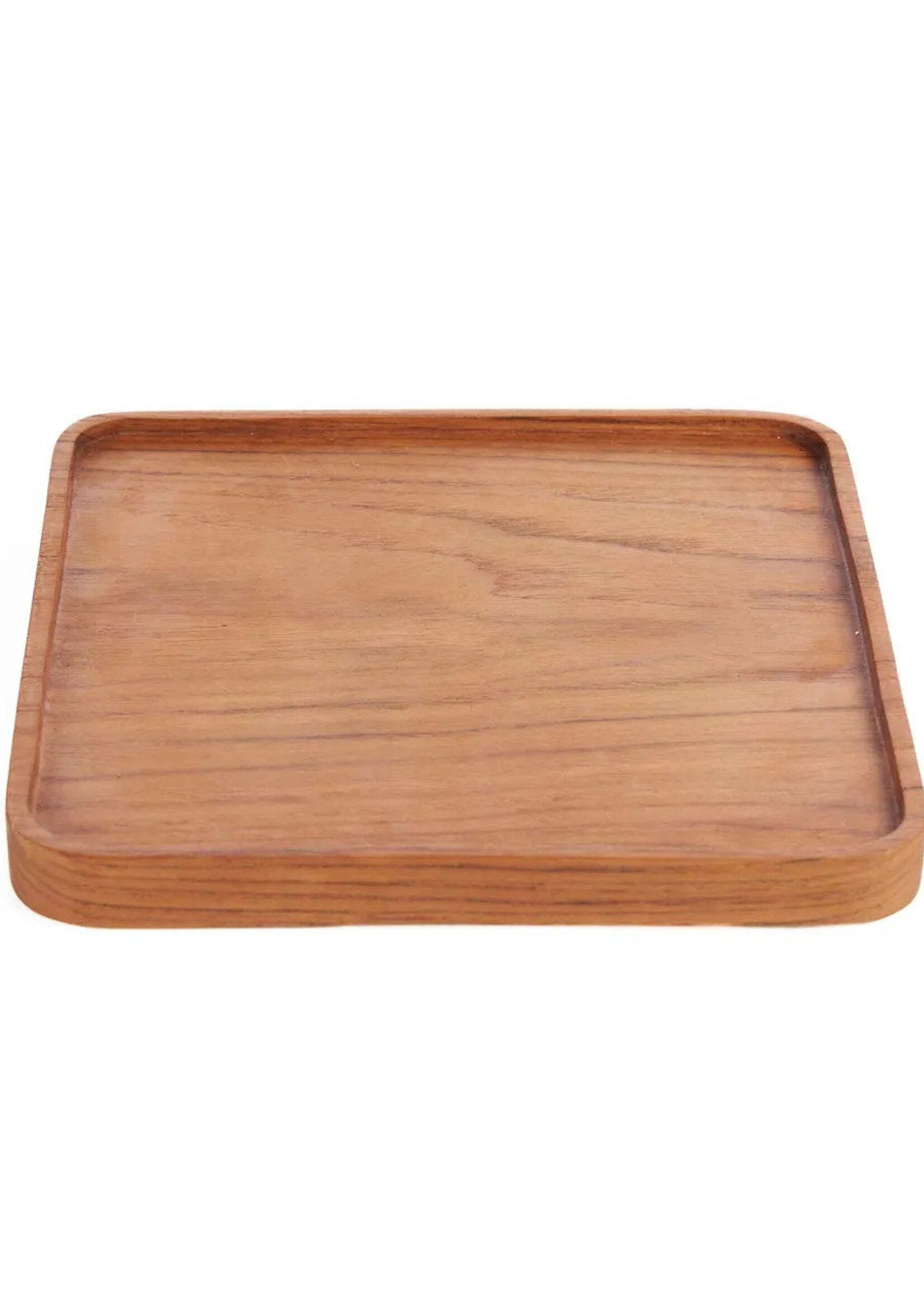 Bazar Bizar Antwerp The Teak Square Plate - Natural - M