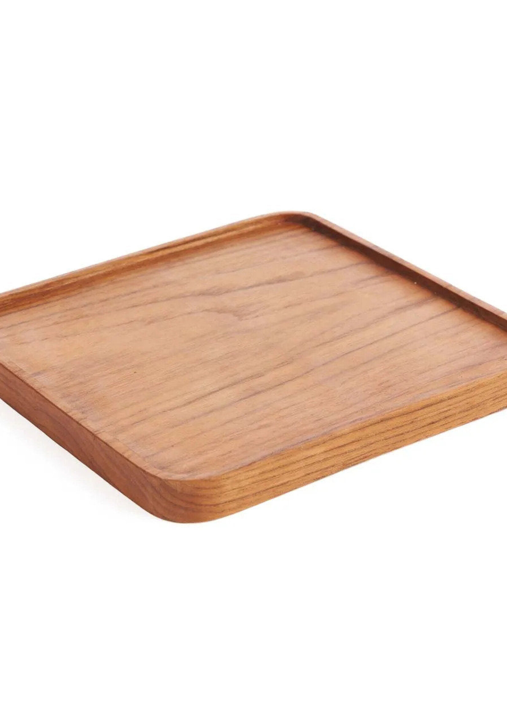 Bazar Bizar Antwerp The Teak Square Plate - Natural - M