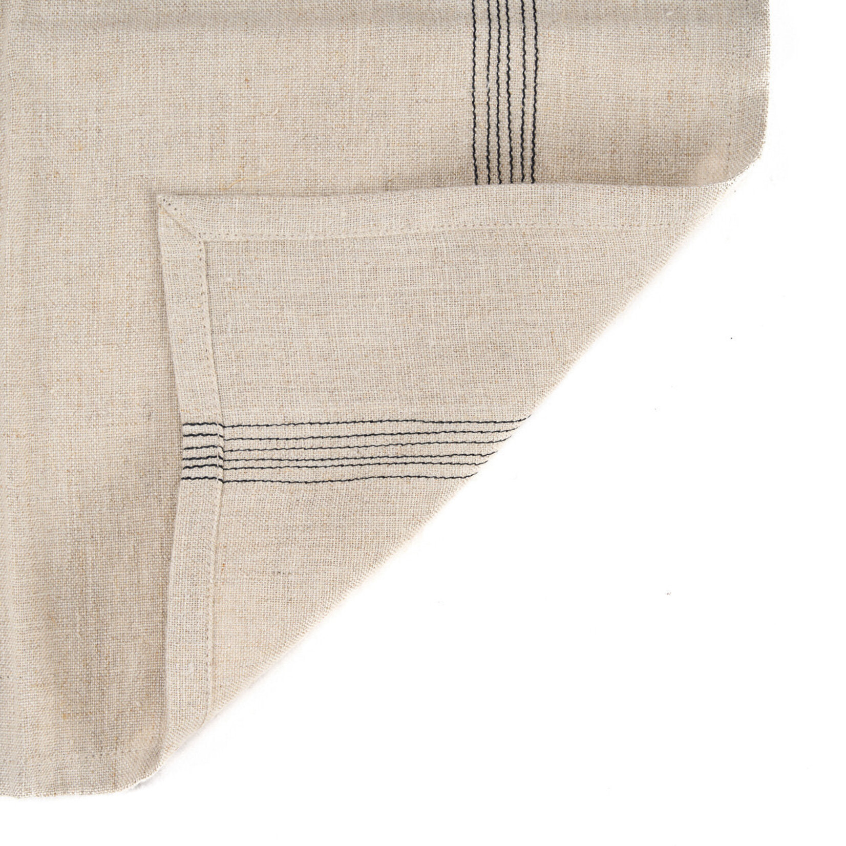 Bazar Bizar Antwerp The Lint Biscuit Napkin - Natural Black - 45x45