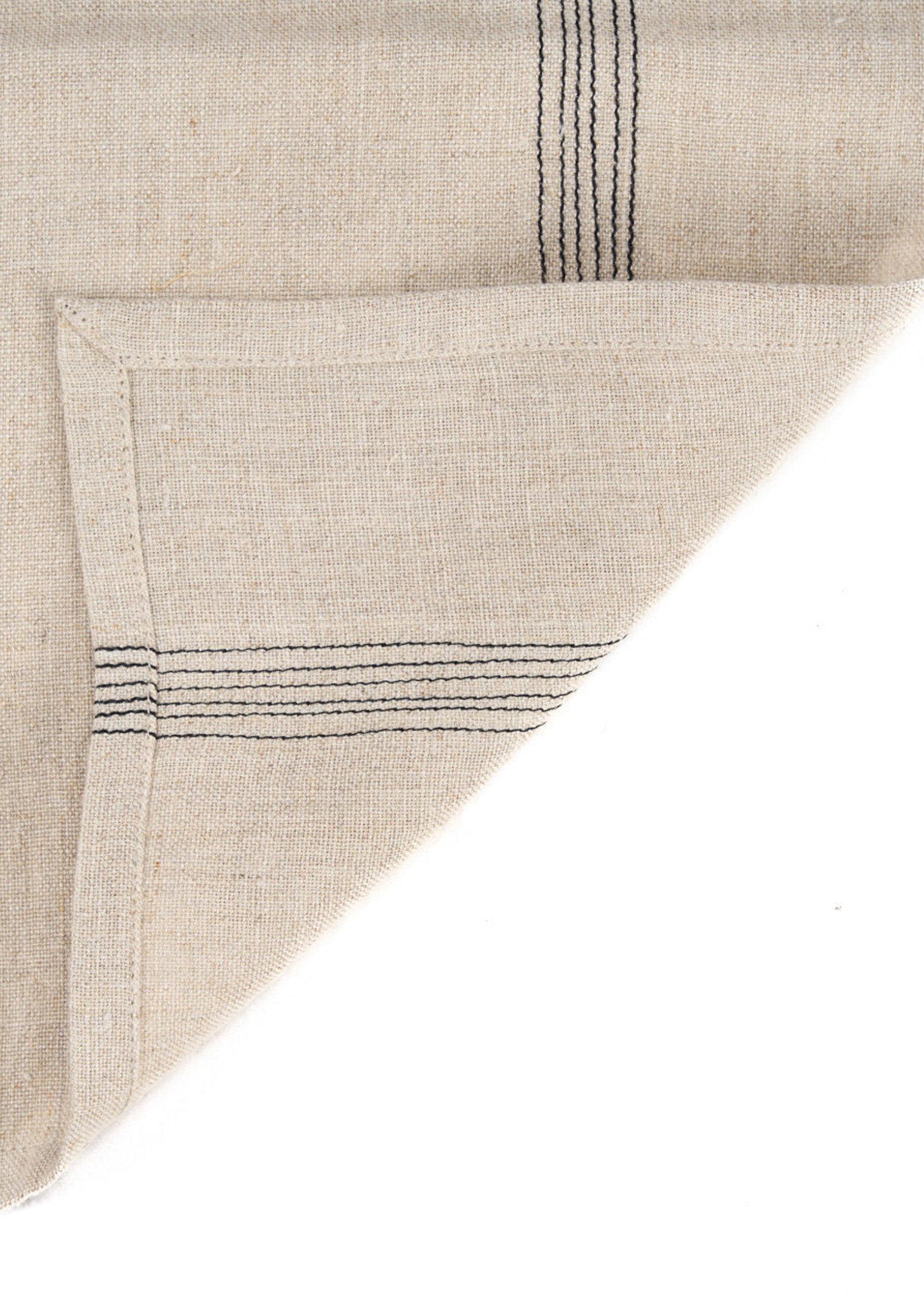 Bazar Bizar Antwerp The Lint Biscuit Napkin - Natural Black - 45x45
