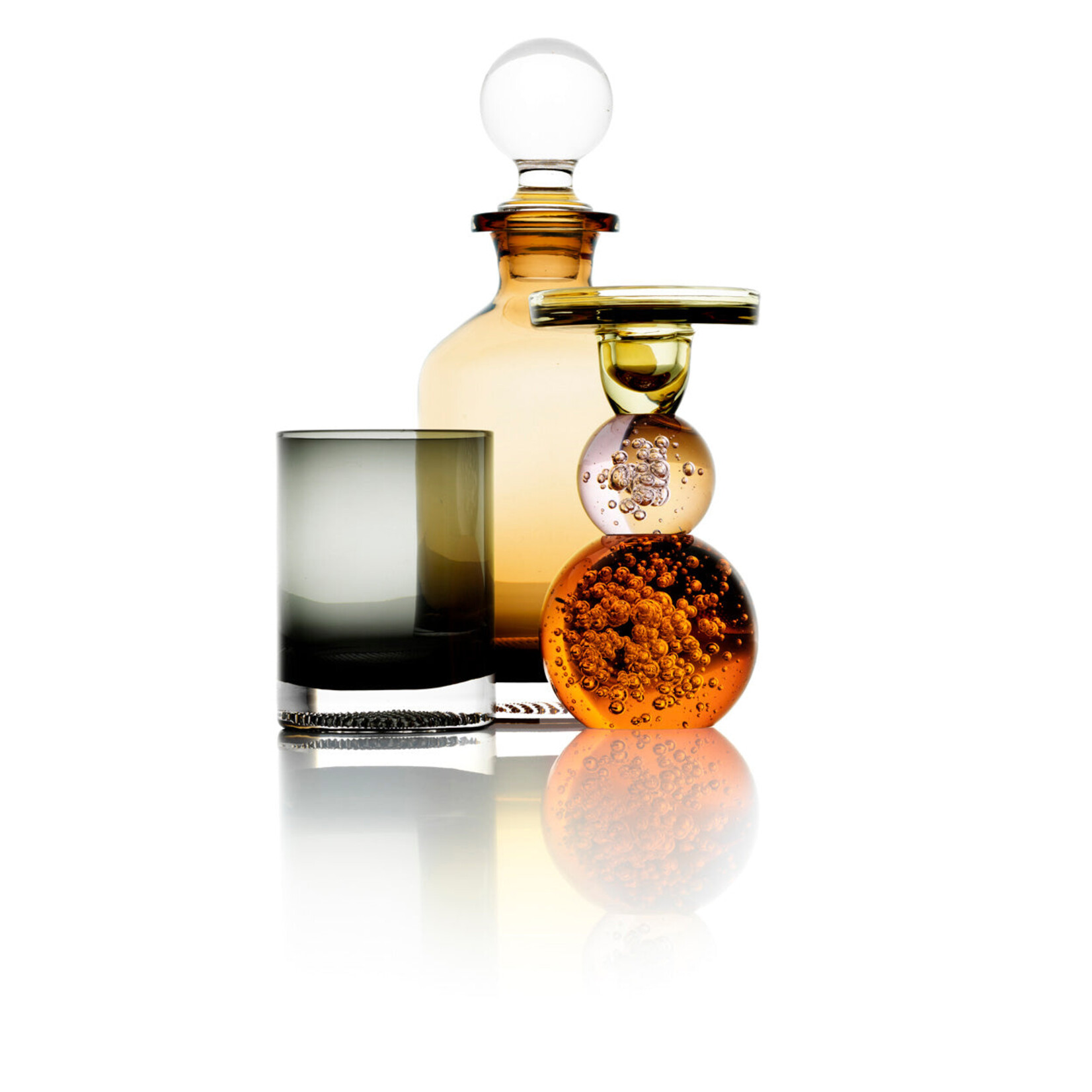 Bazar Bizar Antwerp The Dot Decanter Carafe - Amber