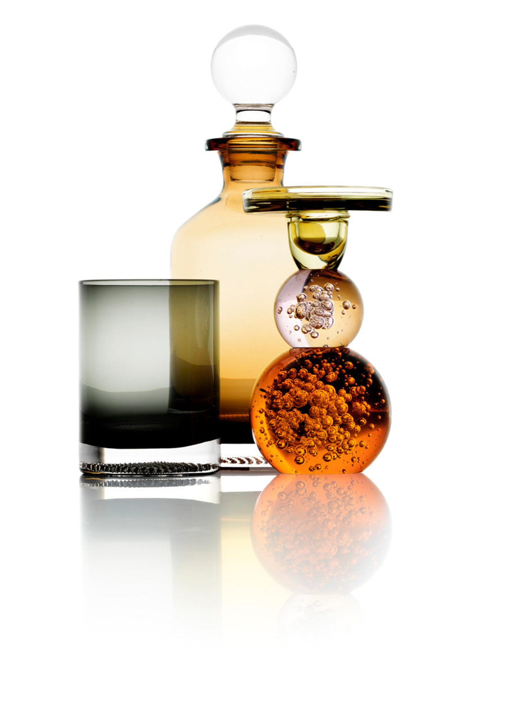 Bazar Bizar Antwerp The Dot Decanter Carafe - Amber
