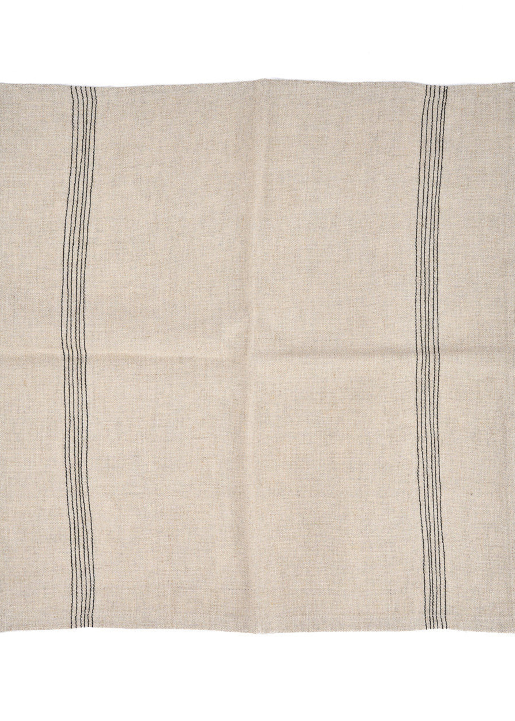 Bazar Bizar Antwerp The Lint Biscuit Napkin - Natural Black - 45x45
