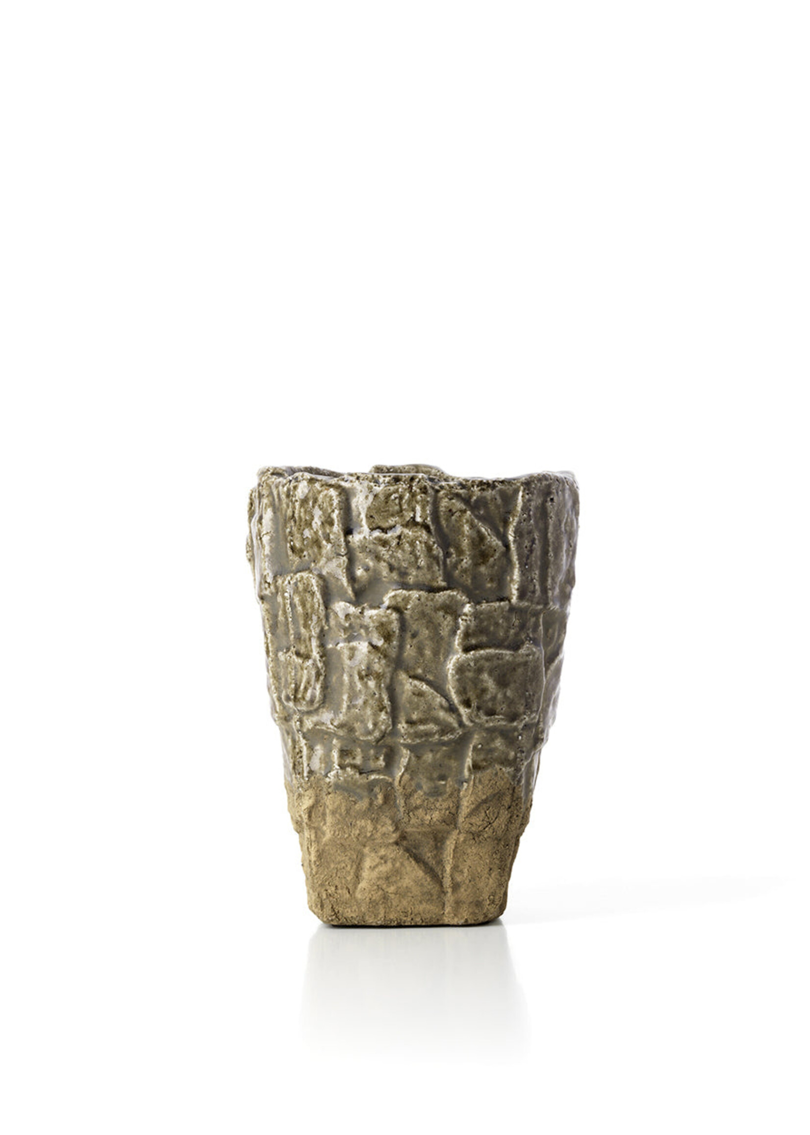 Bazar Bizar Antwerp The Rock Texture Vase - Grey Stone - S