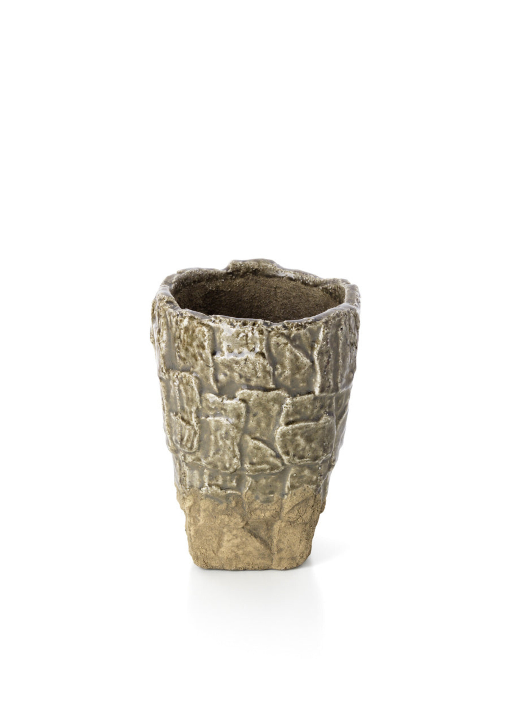 Bazar Bizar Antwerp The Rock Texture Vase - Grey Stone - S