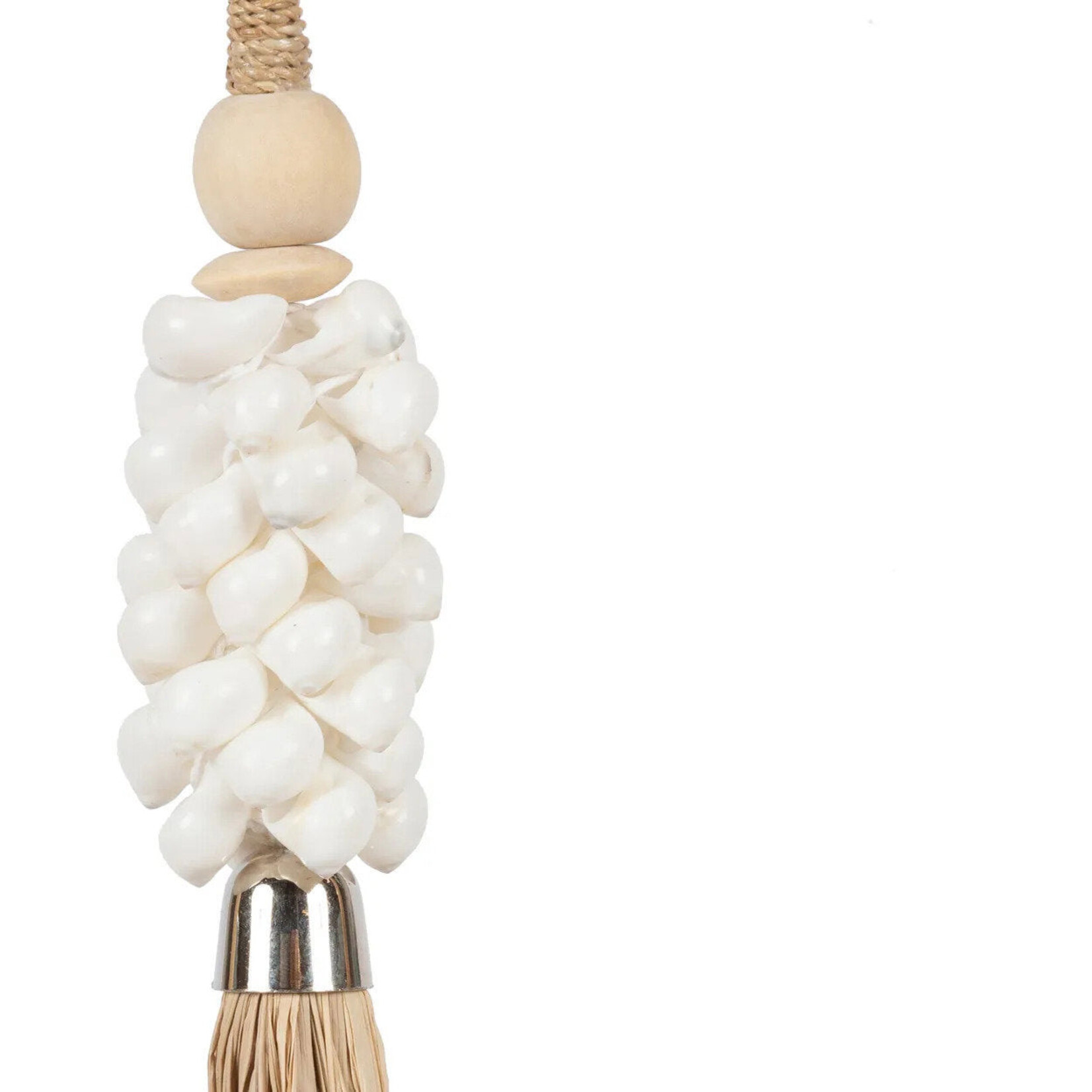 Bazar Bizar Antwerp The Cowrie and Raffia Tassel - Natural