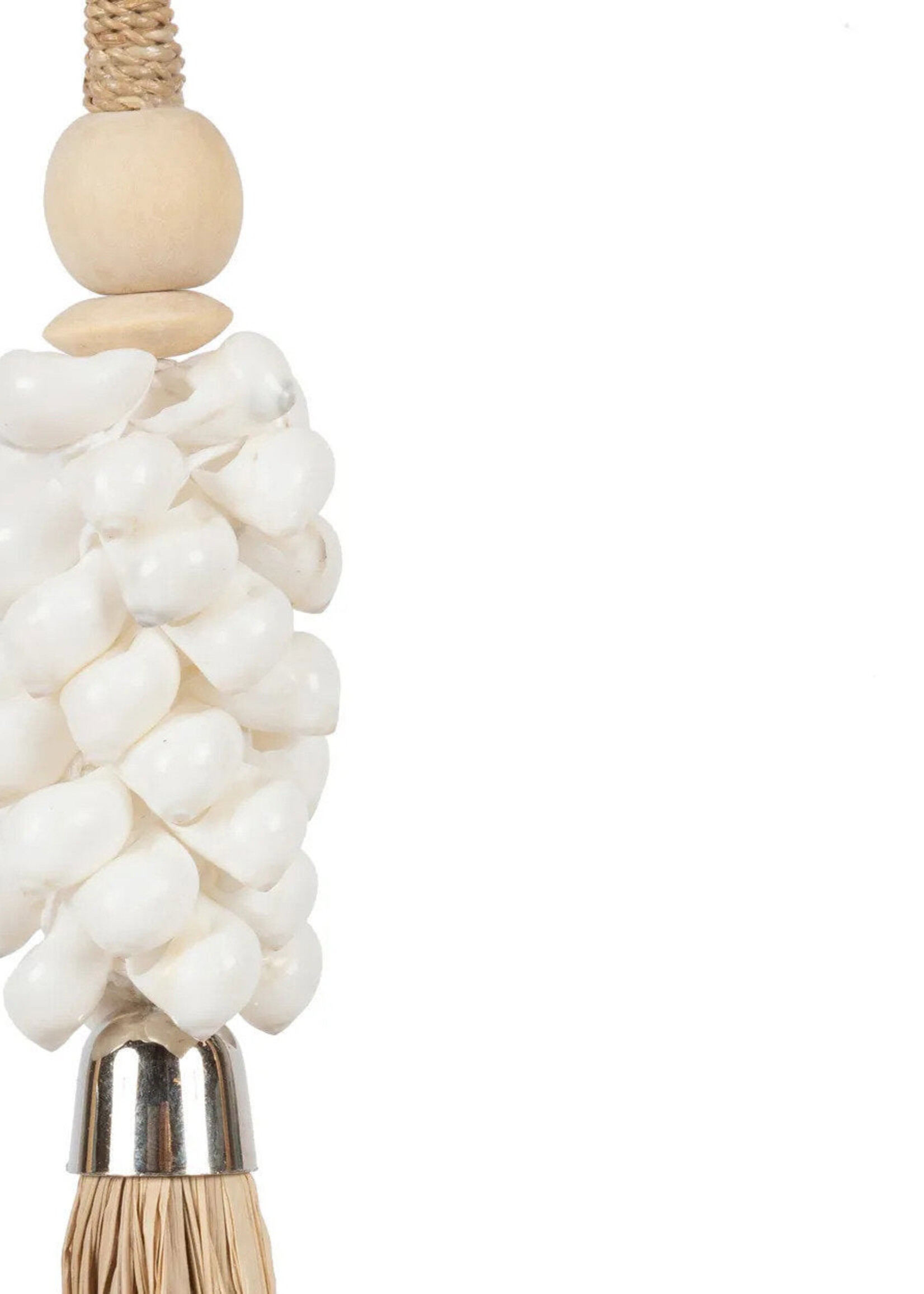 Bazar Bizar Antwerp The Cowrie and Raffia Tassel - Natural