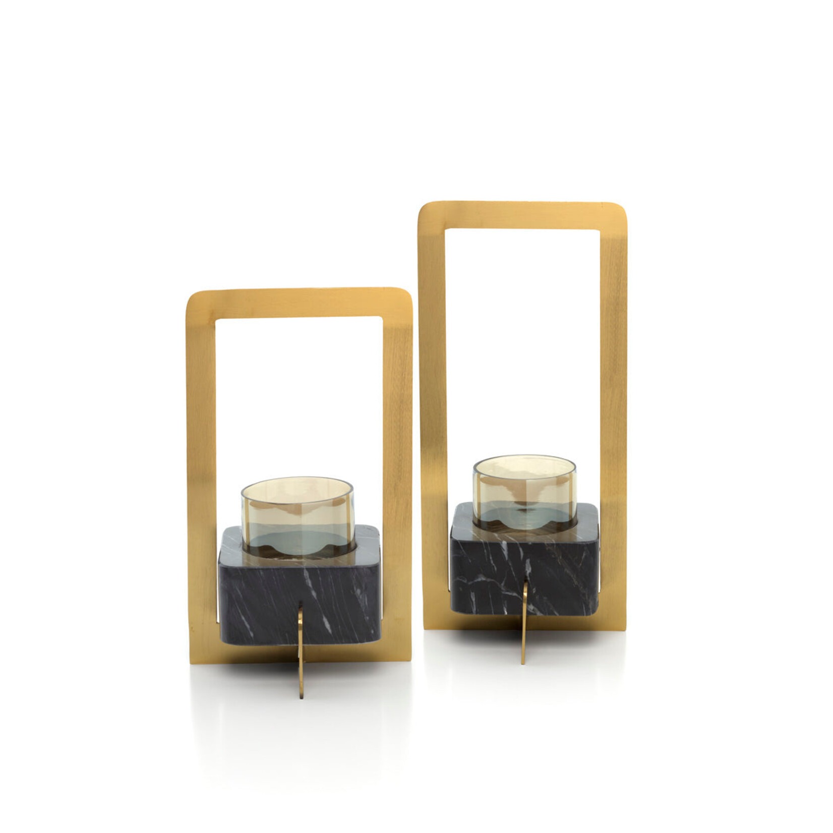 Bazar Bizar Antwerp The Marbre d’Or Candle Holder - Gold Black - L