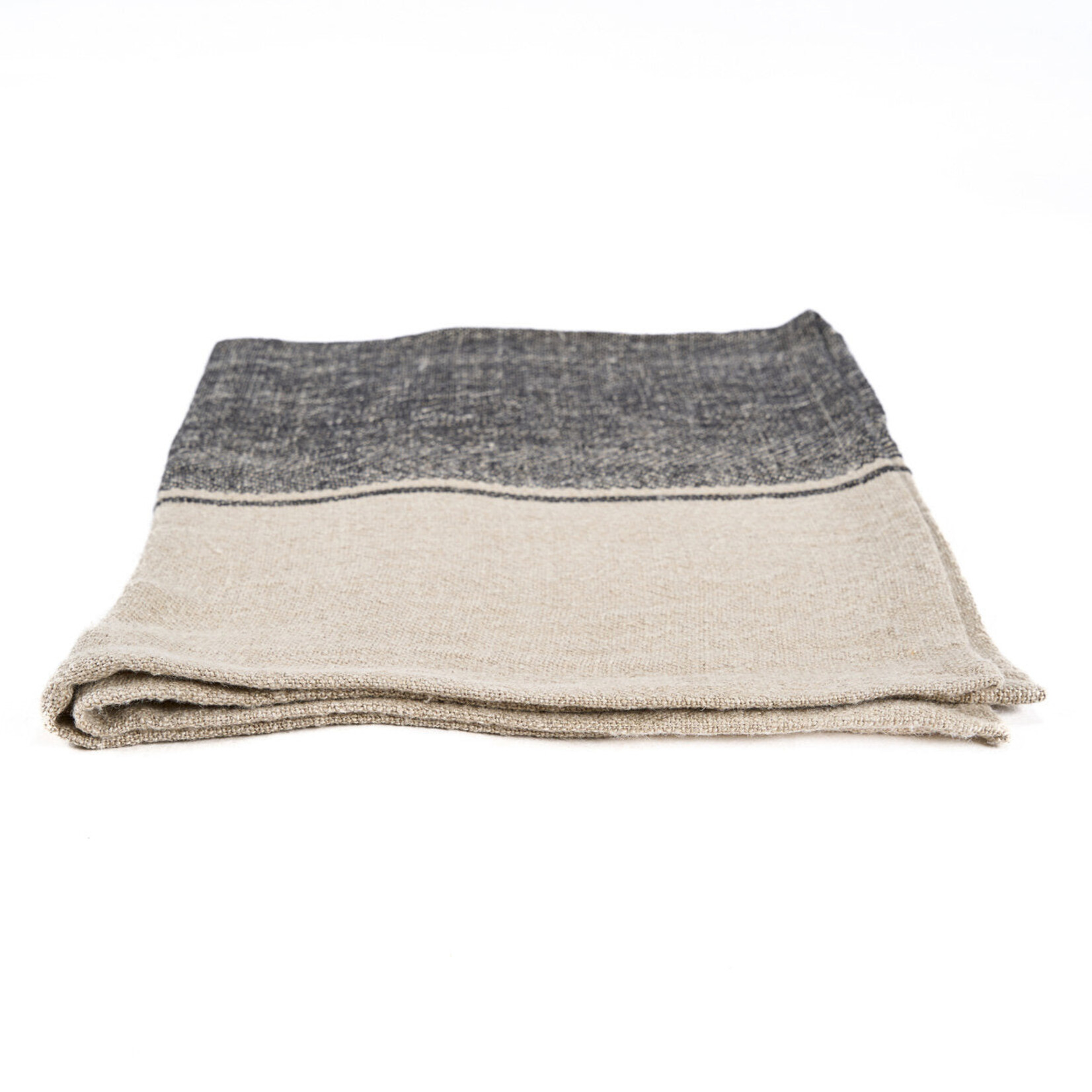 Bazar Bizar Antwerp The Linen Moody Kitchen Towel - Natural Black - 50x70