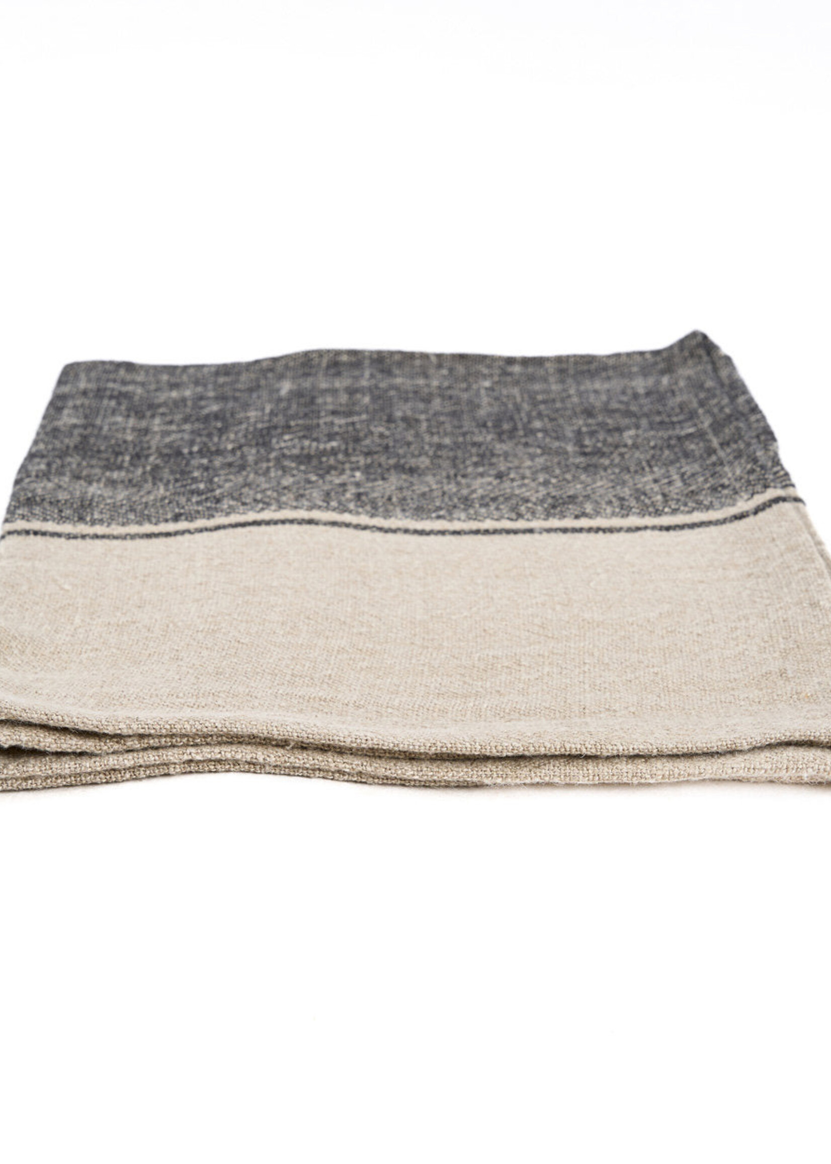 Bazar Bizar Antwerp The Linen Moody Kitchen Towel - Natural Black - 50x70