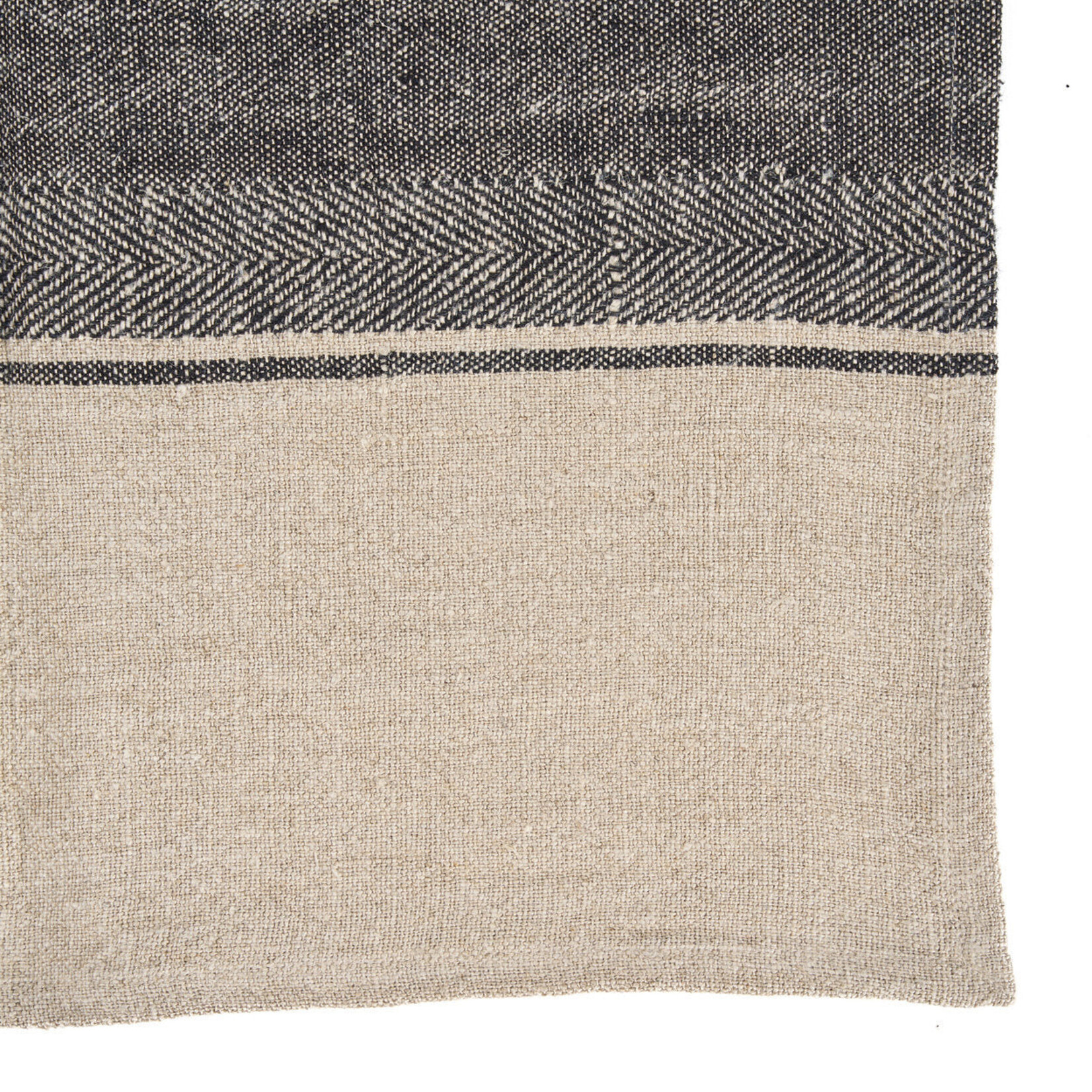 Bazar Bizar Antwerp The Linen Moody Kitchen Towel - Natural Black - 50x70