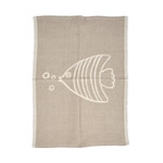 Bazar Bizar Antwerp The Linen Fish Kitchen Towel - Natural White - 50x70