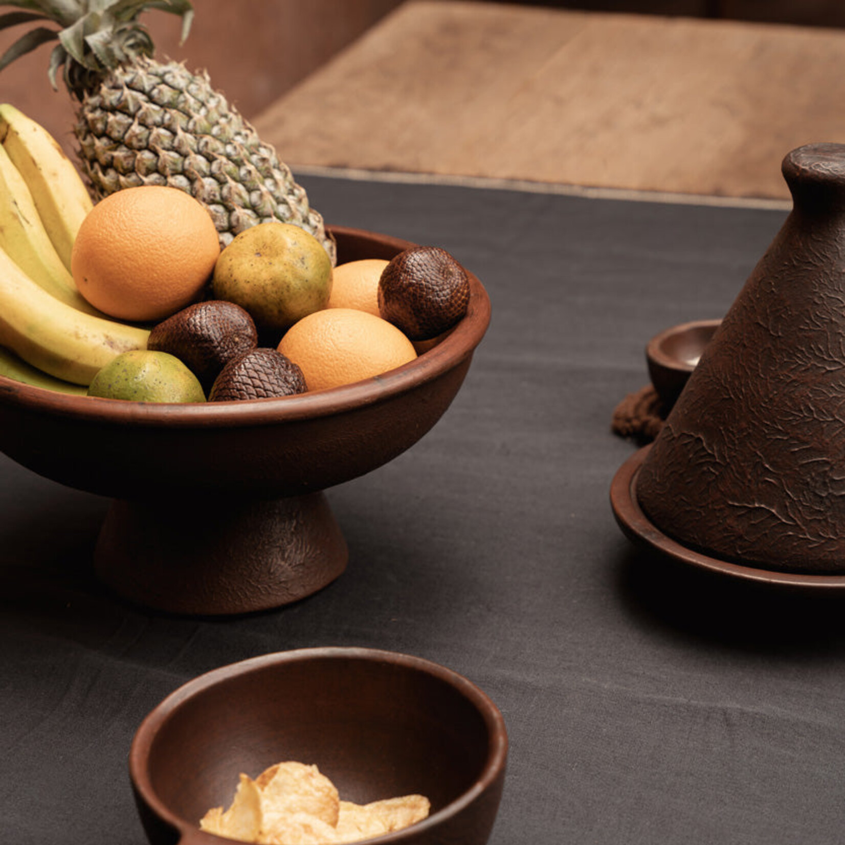 Bazar Bizar Antwerp The Ethnic Bowl with Handle - Terracotta - M