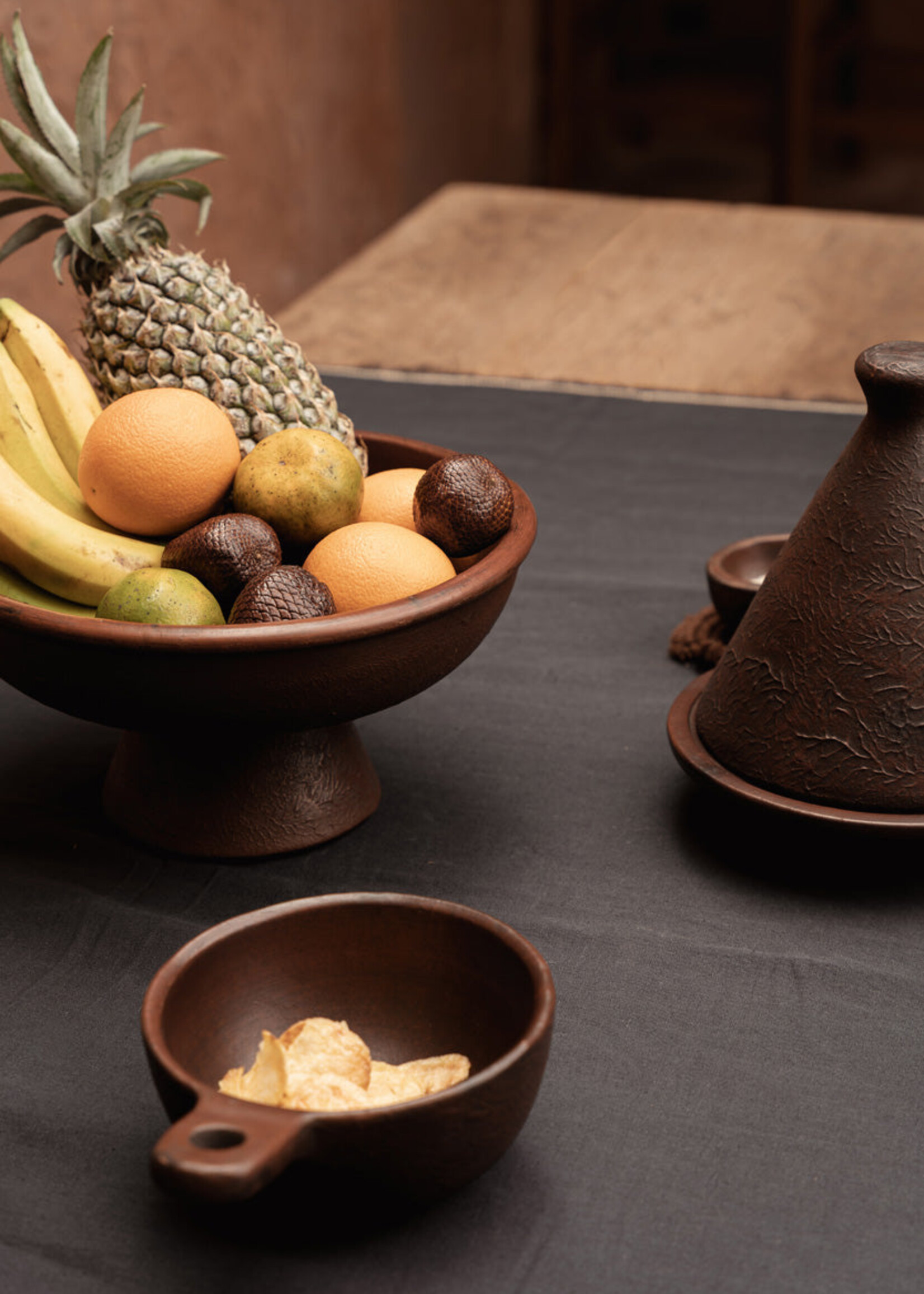 Bazar Bizar Antwerp The Ethnic Bowl with Handle - Terracotta - M