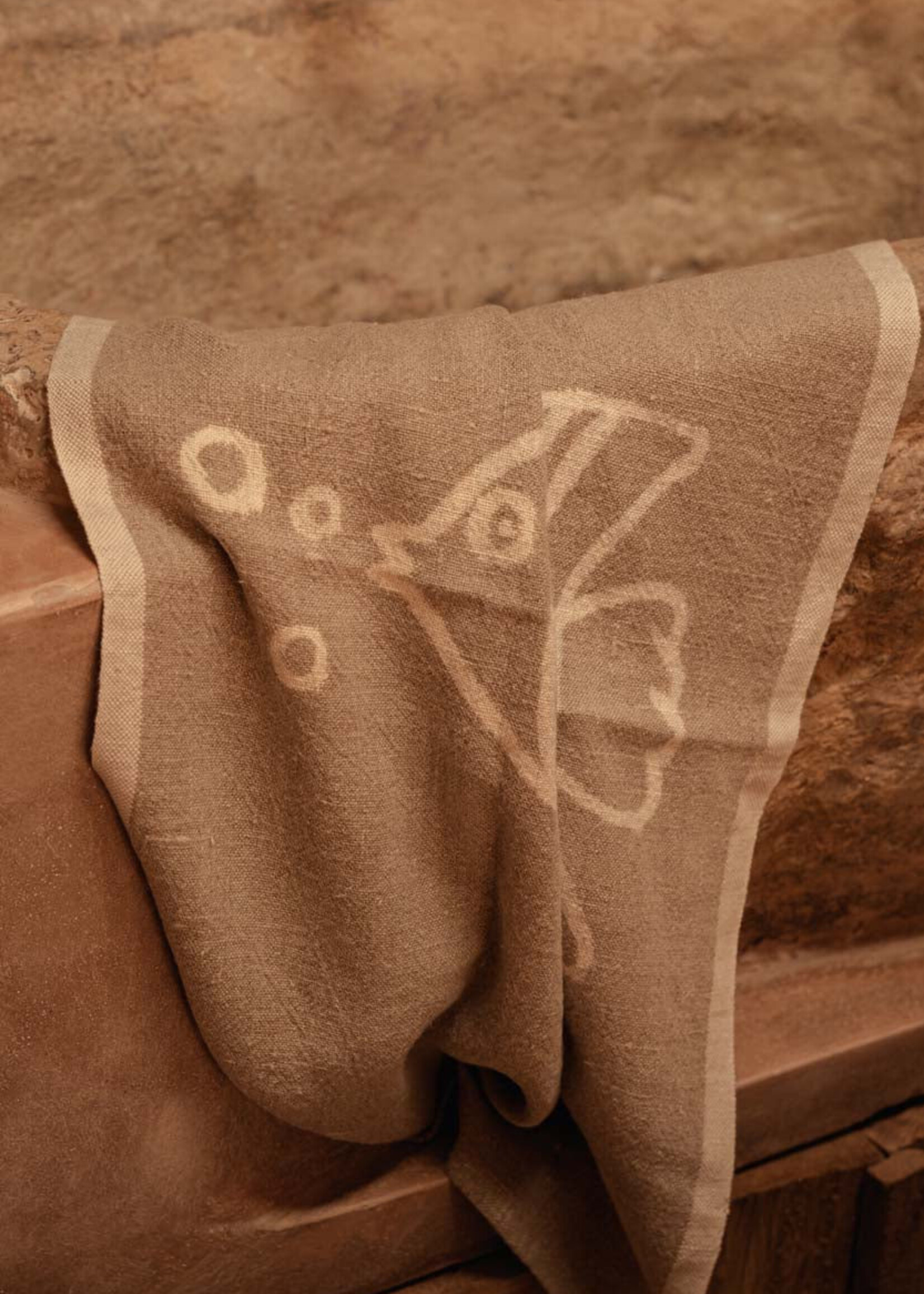 Bazar Bizar Antwerp The Linen Fish Kitchen Towel - Natural White - 50x70