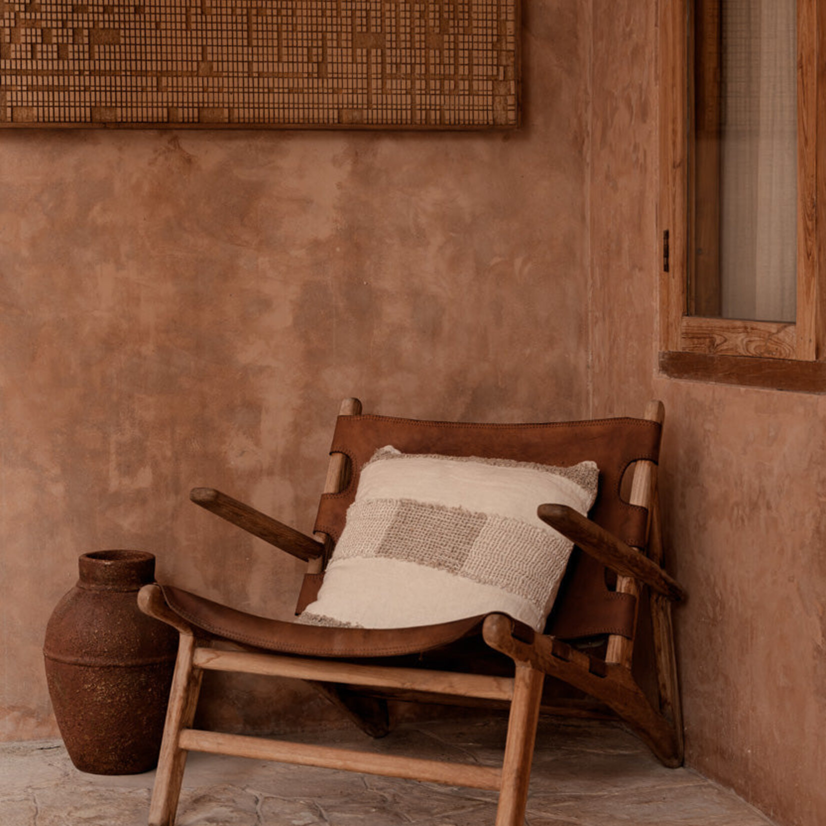 Bazar Bizar Antwerp The Linen Threads Cushion Cover - White Natural