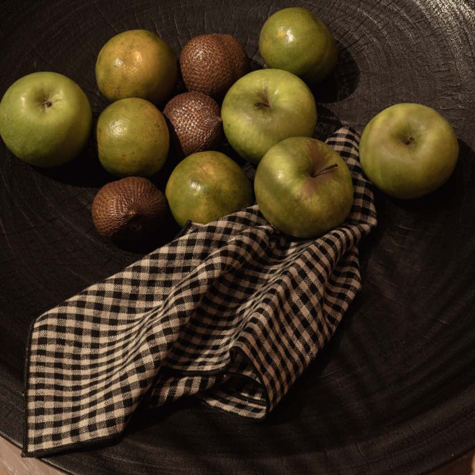 Bazar Bizar Antwerp The Picknick Napkin - Natural Black - 45x45