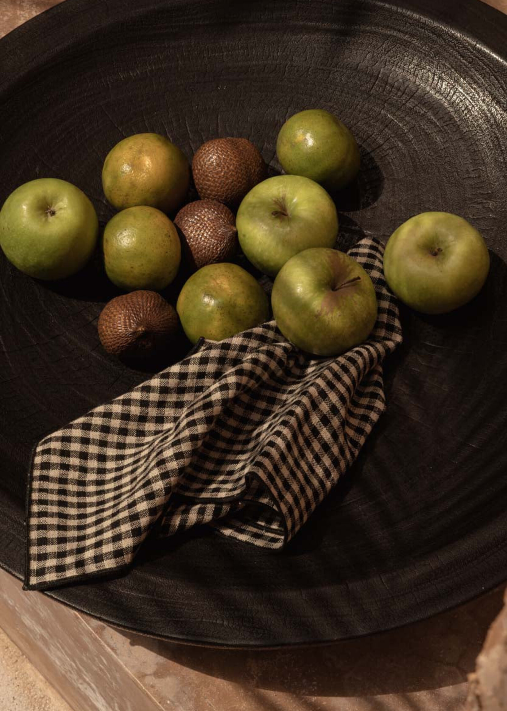 Bazar Bizar Antwerp The Picknick Napkin - Natural Black - 45x45