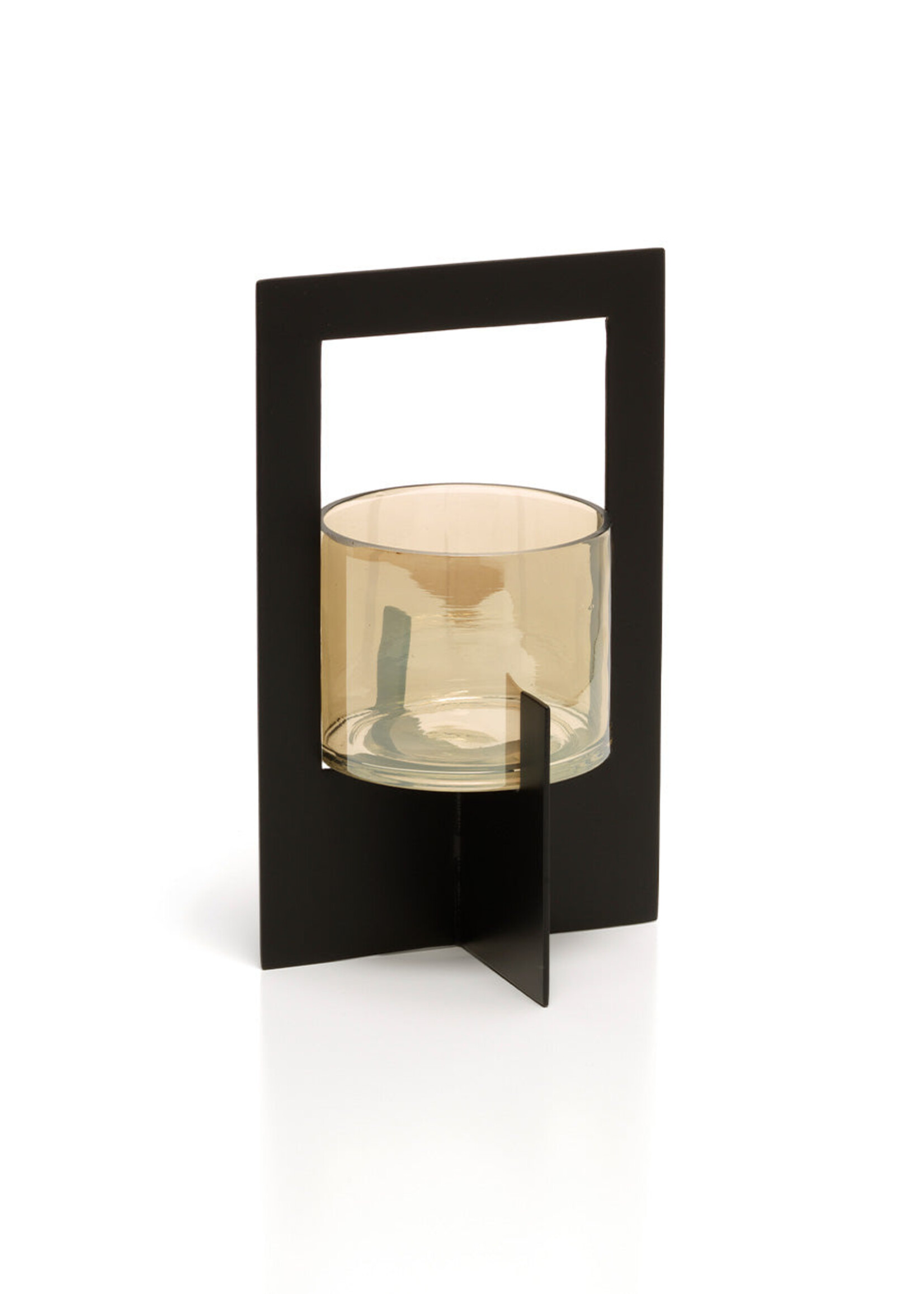 Bazar Bizar Antwerp The Hurricane Framed Candle Holder - Black - L
