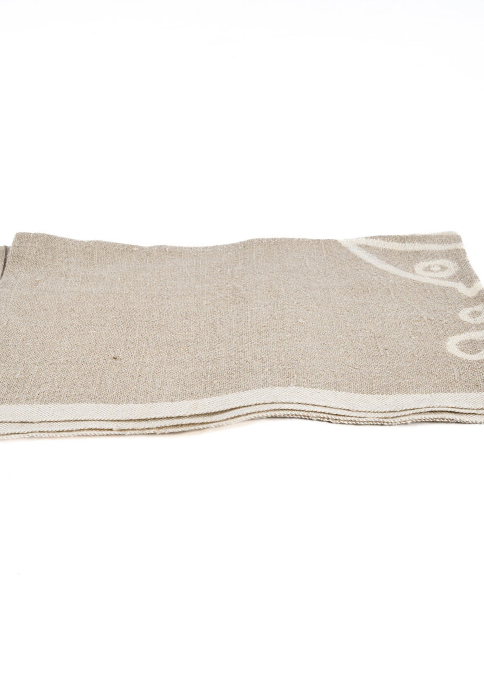 Bazar Bizar Antwerp The Linen Fish Kitchen Towel - Natural White - 50x70