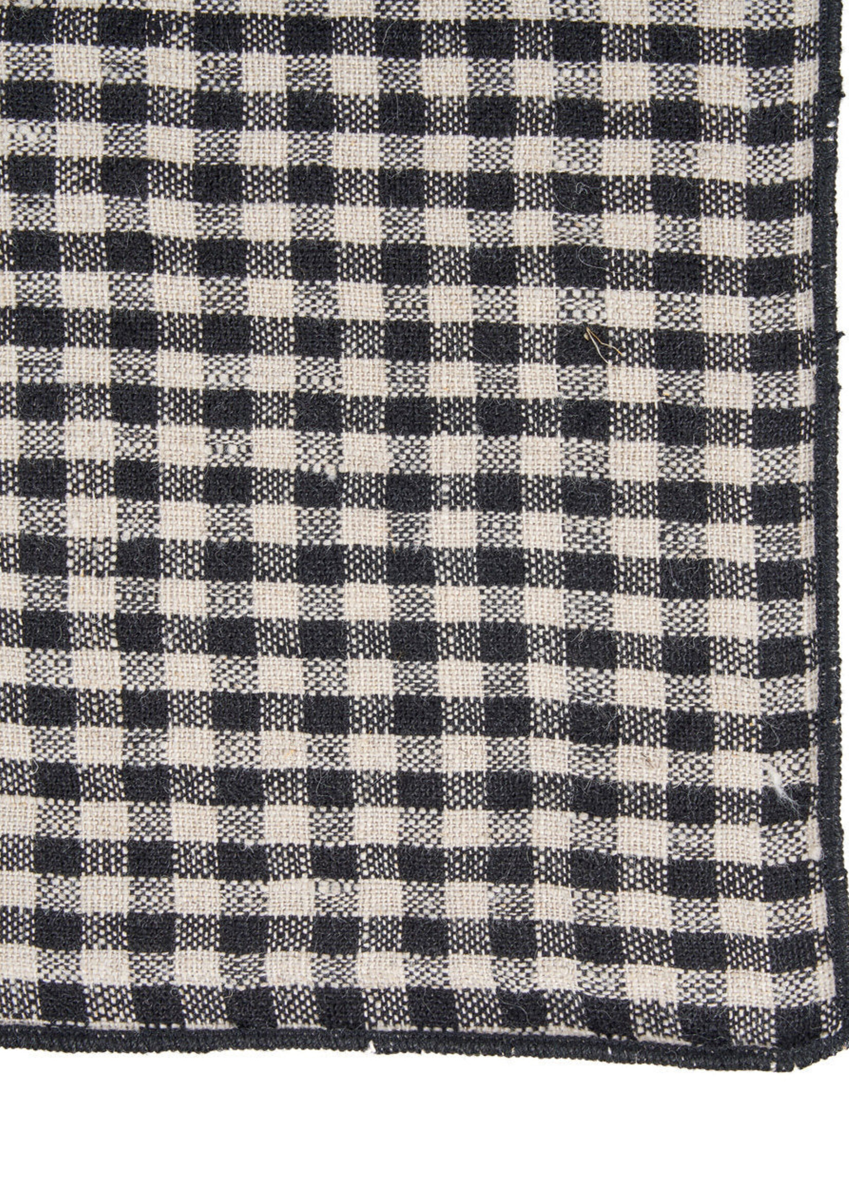Bazar Bizar Antwerp The Picknick Napkin - Natural Black - 45x45