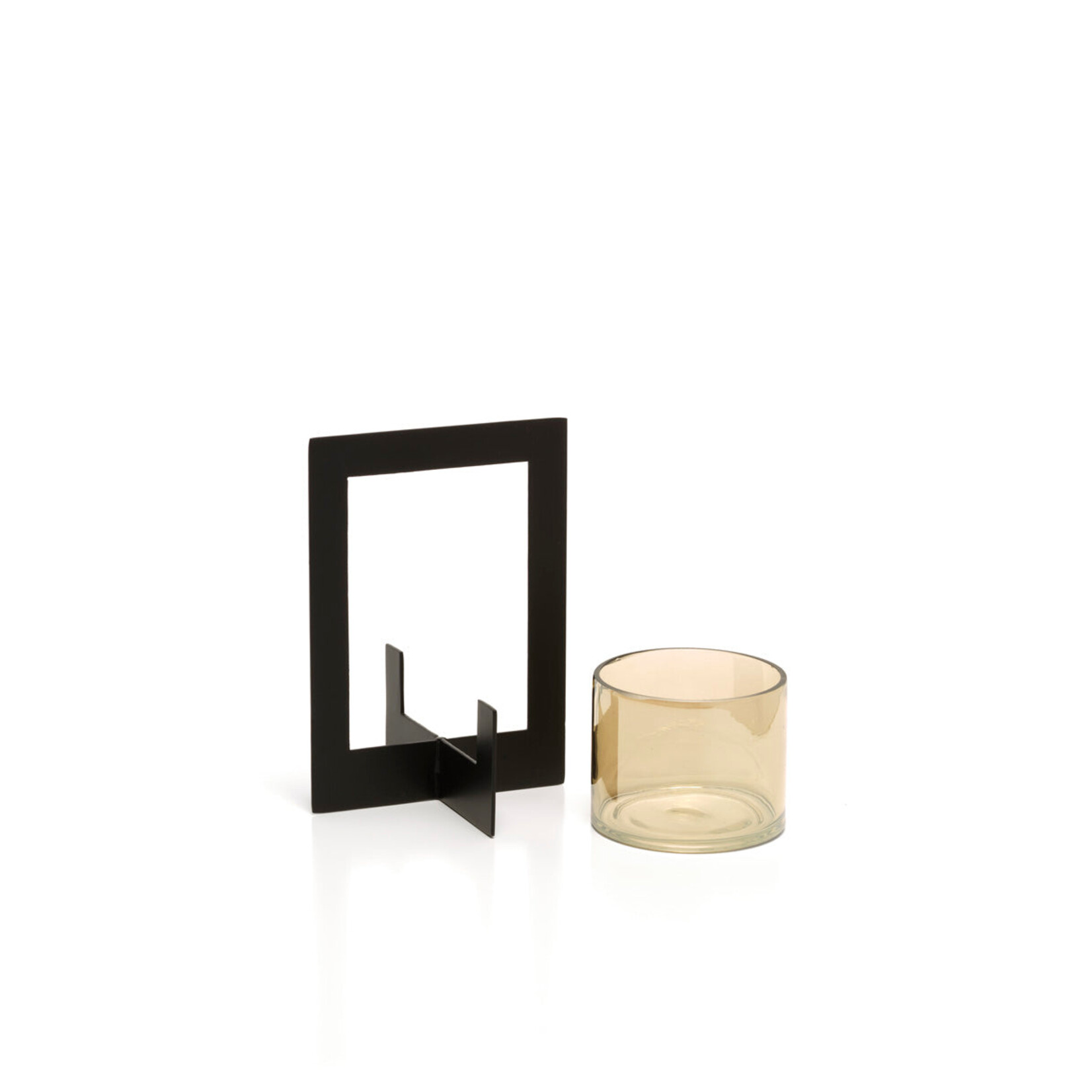 Bazar Bizar Antwerp The Hurricane Framed Candle Holder - Black - M