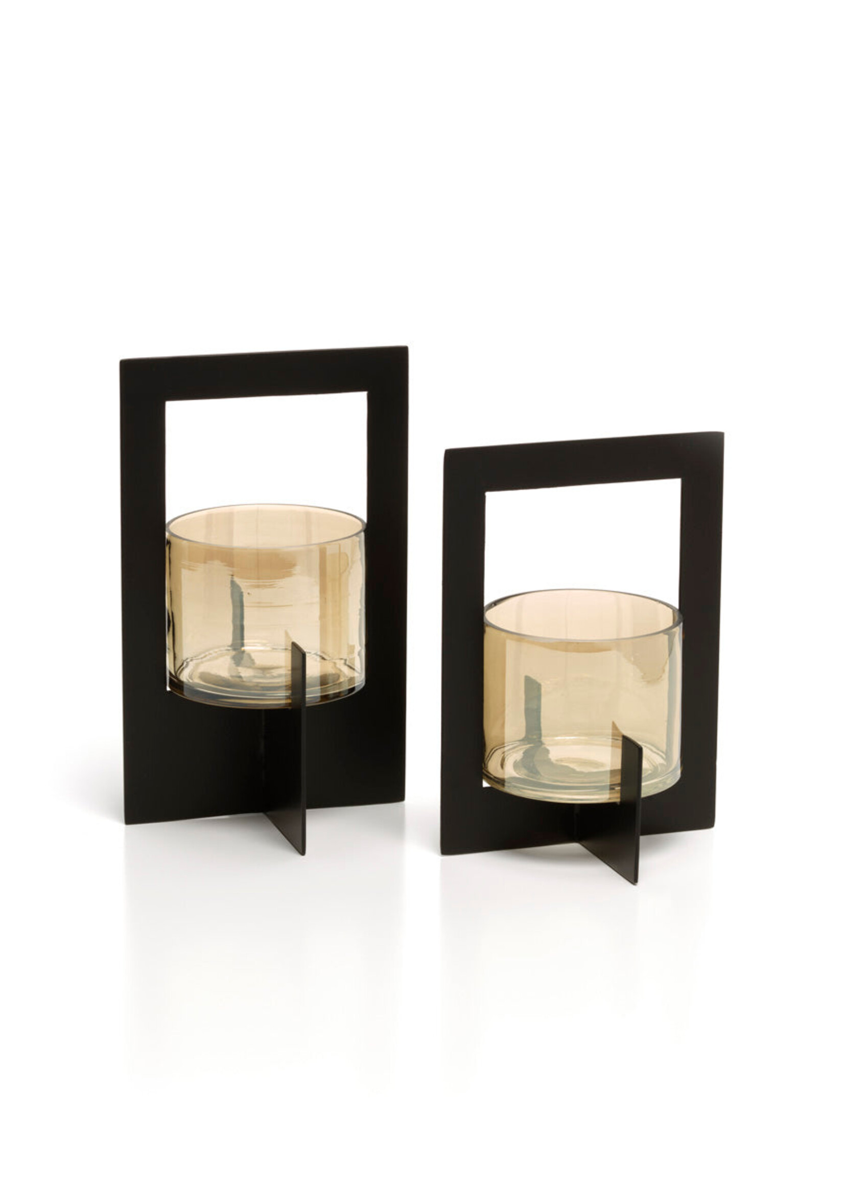Bazar Bizar Antwerp The Hurricane Framed Candle Holder - Black - M