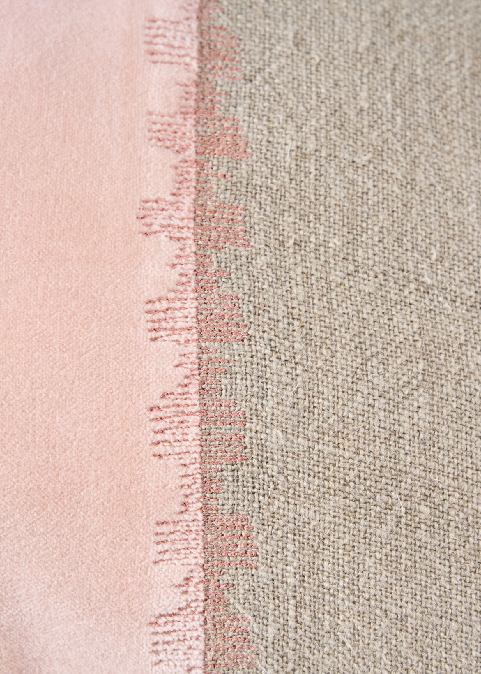 Bazar Bizar Antwerp The Velvet Divorce Cushion Cover - Natural Pink - 30x50