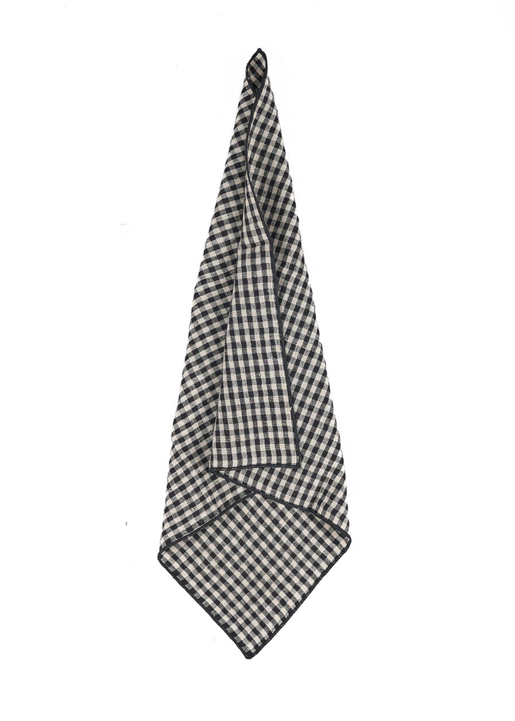 Bazar Bizar Antwerp The Picknick Napkin - Natural Black - 45x45
