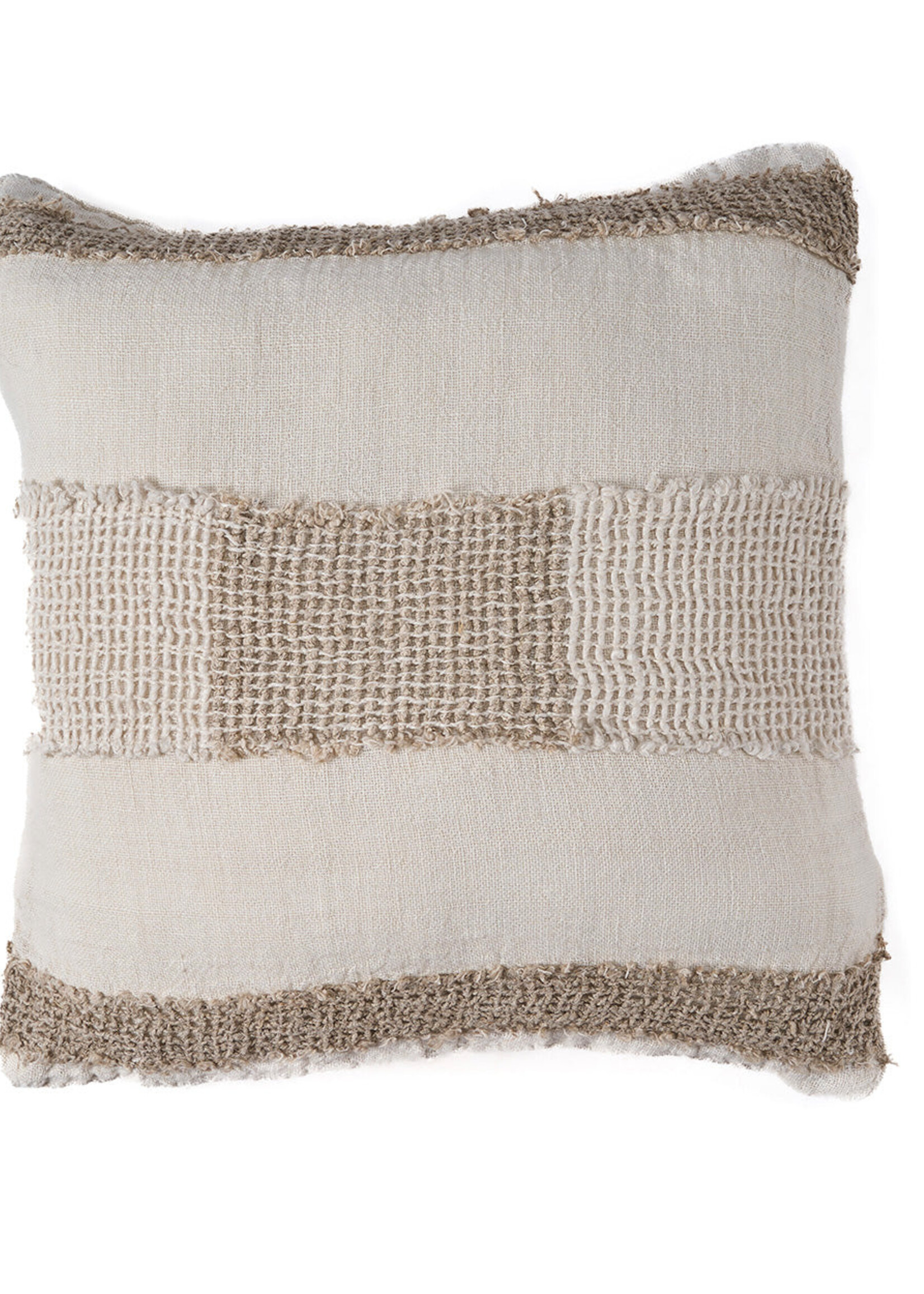 Bazar Bizar Antwerp The Linen Threads Cushion Cover - White Natural
