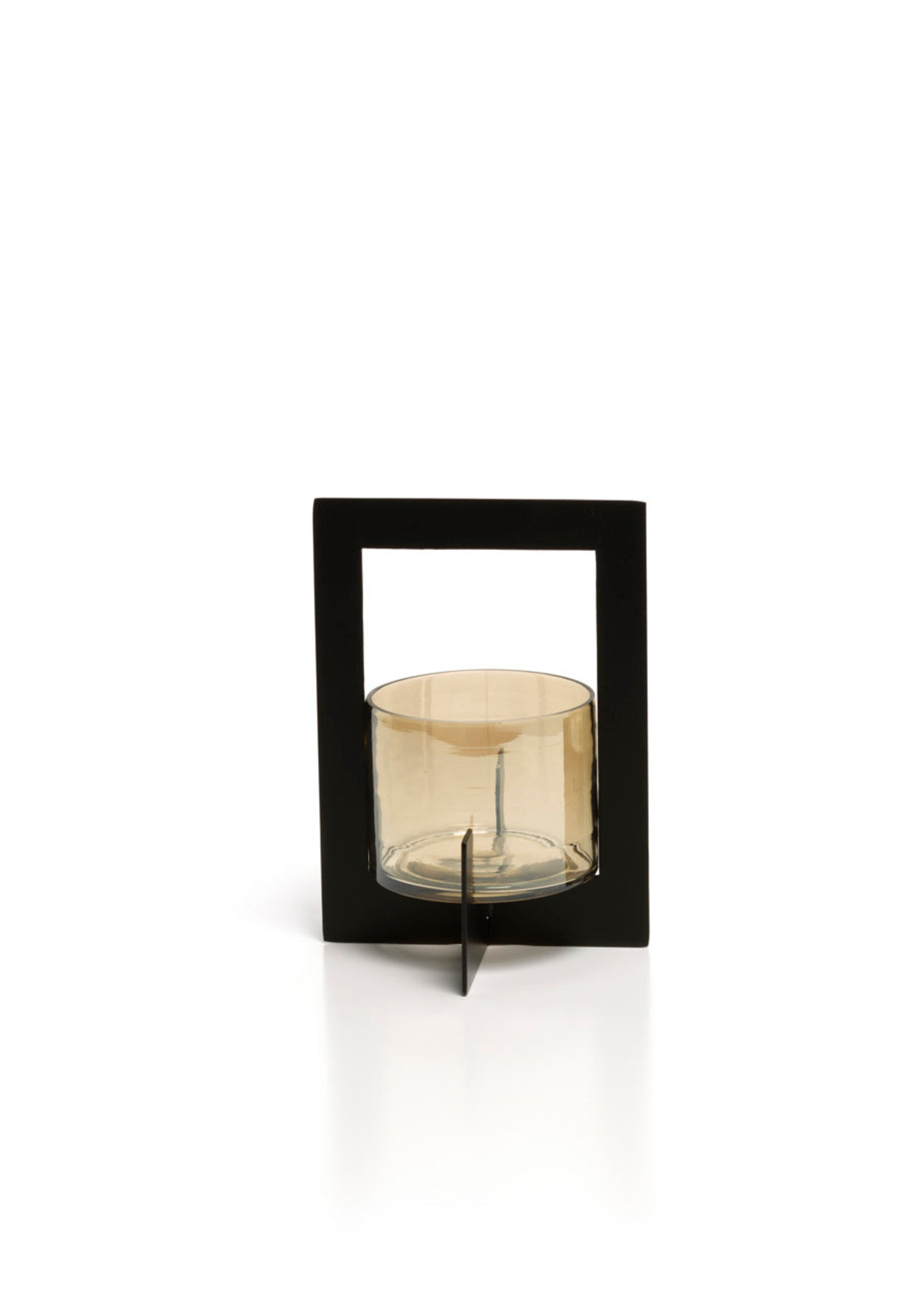 Bazar Bizar Antwerp The Hurricane Framed Candle Holder - Black - M