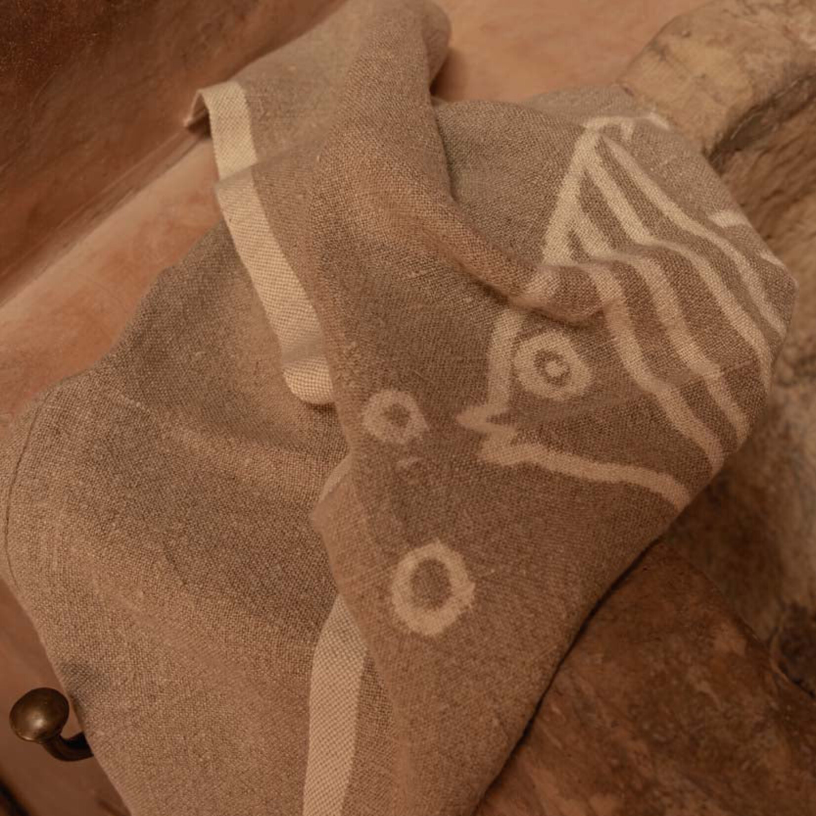 Bazar Bizar Antwerp The Linen Fish Kitchen Towel - Natural White - 50x70
