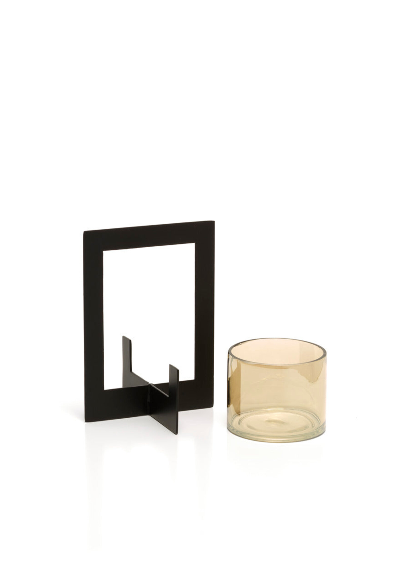 Bazar Bizar Antwerp The Hurricane Framed Candle Holder - Black - M