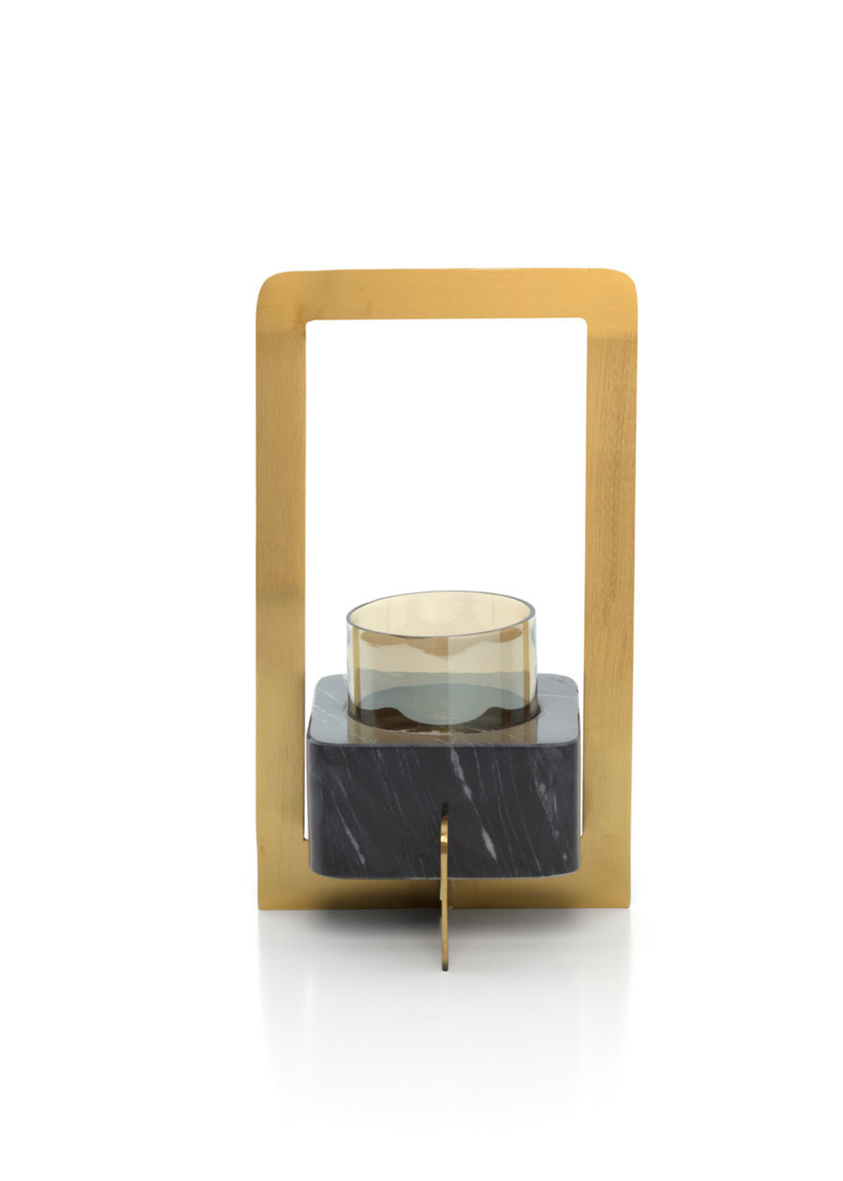 Bazar Bizar Antwerp The Marbre d’Or Candle Holder - Gold Black - M