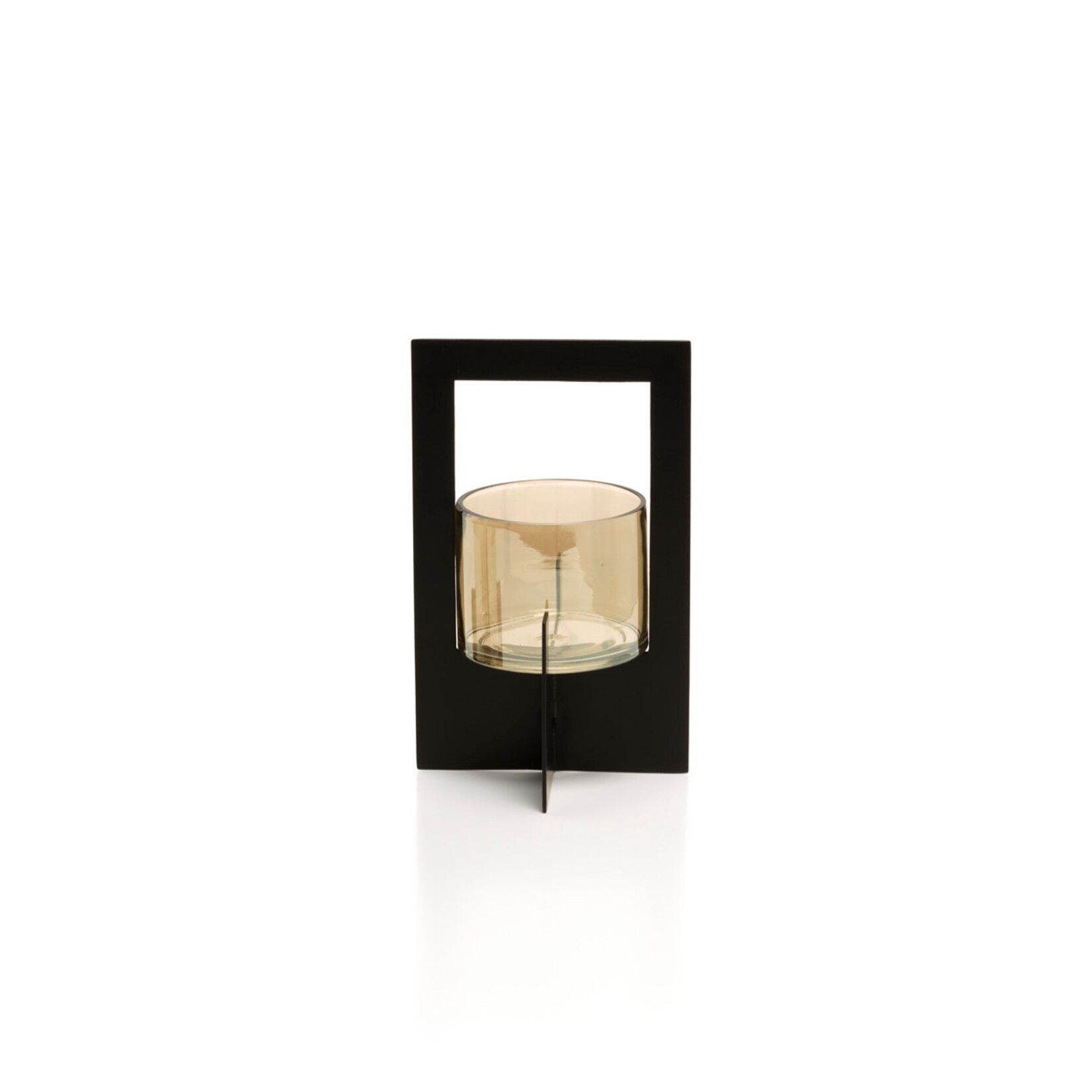 Bazar Bizar Antwerp The Hurricane Framed Candle Holder - Black - L