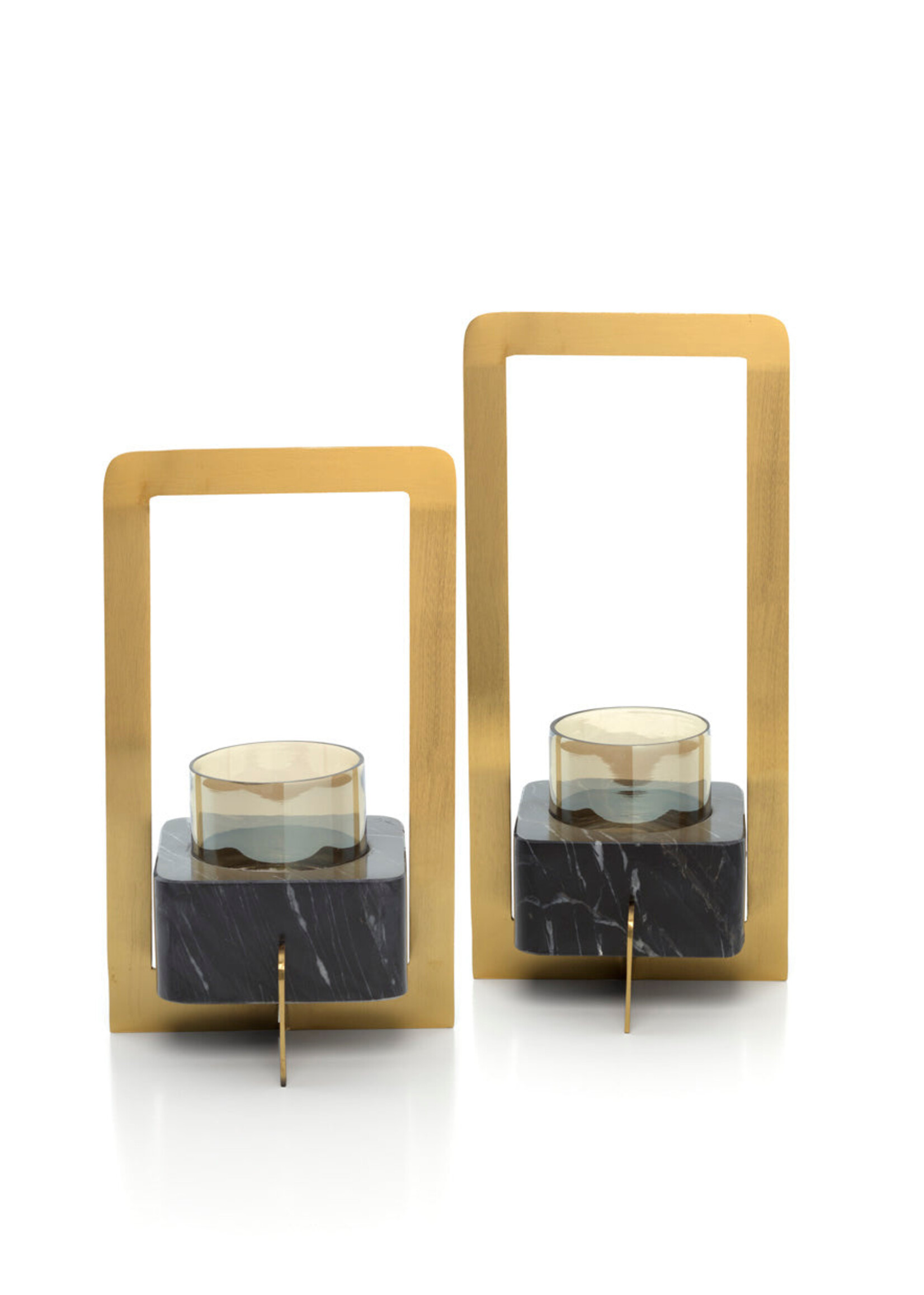 Bazar Bizar Antwerp The Marbre d’Or Candle Holder - Gold Black - M